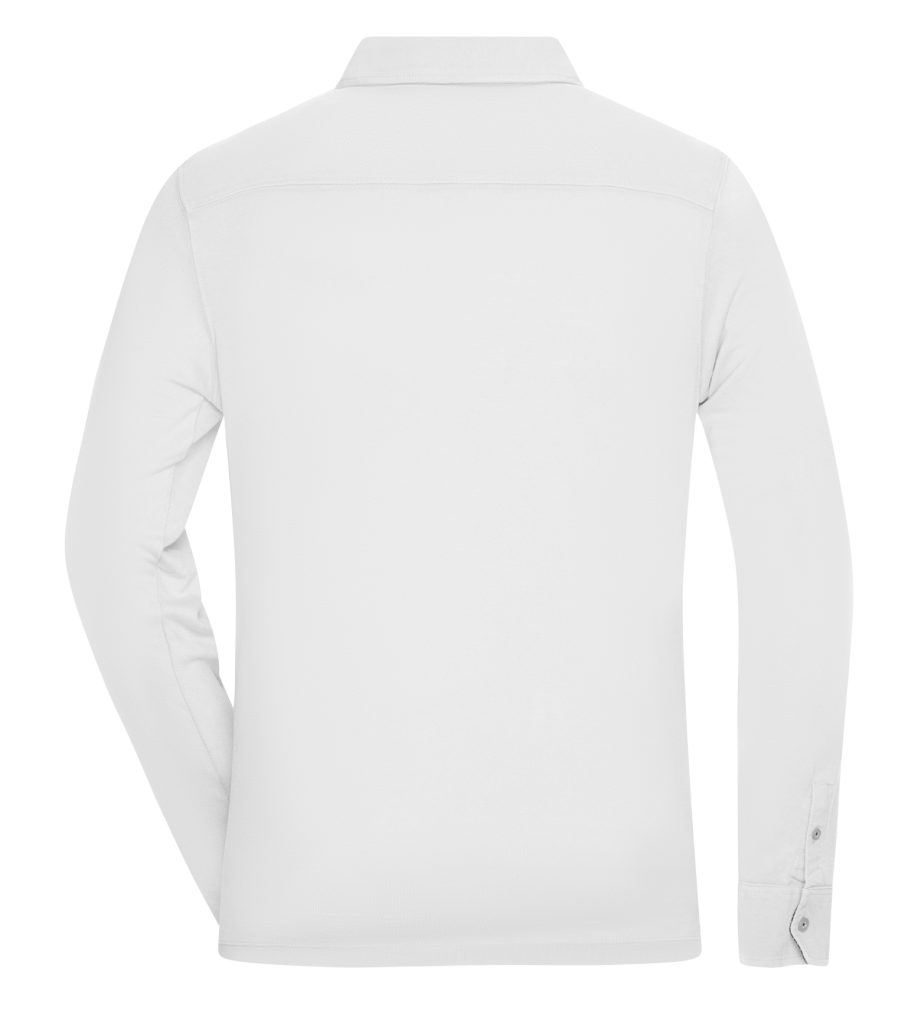 Langarm Piqué-Qualität white/navy-white Herren Feine Polo in Nicholson Washed Sportliches James Optik 2 (Doppelpack, & Stück) Langarm-Poloshirt JN714