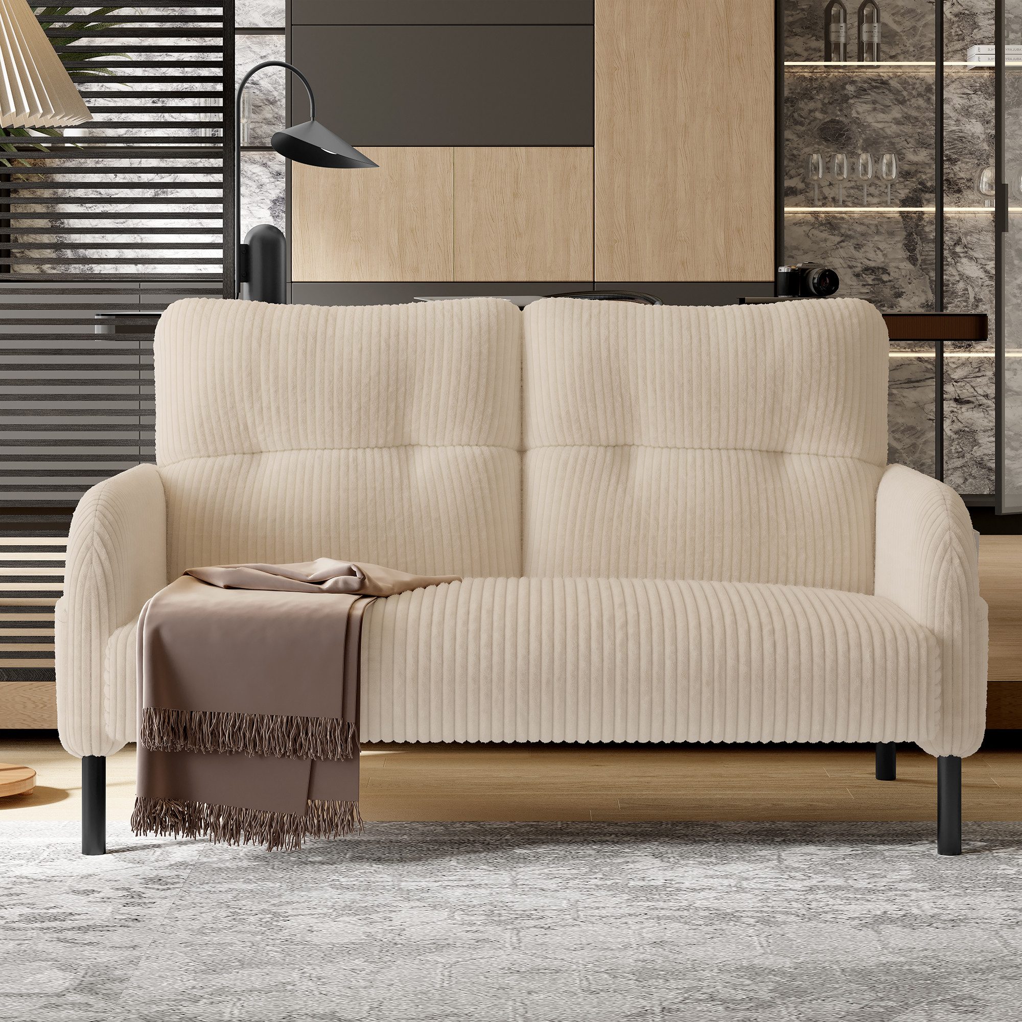 Odikalo 2-Sitzer Loungesofa Freizeitsofa Armlehnensofa Rückenlehne günstig online kaufen