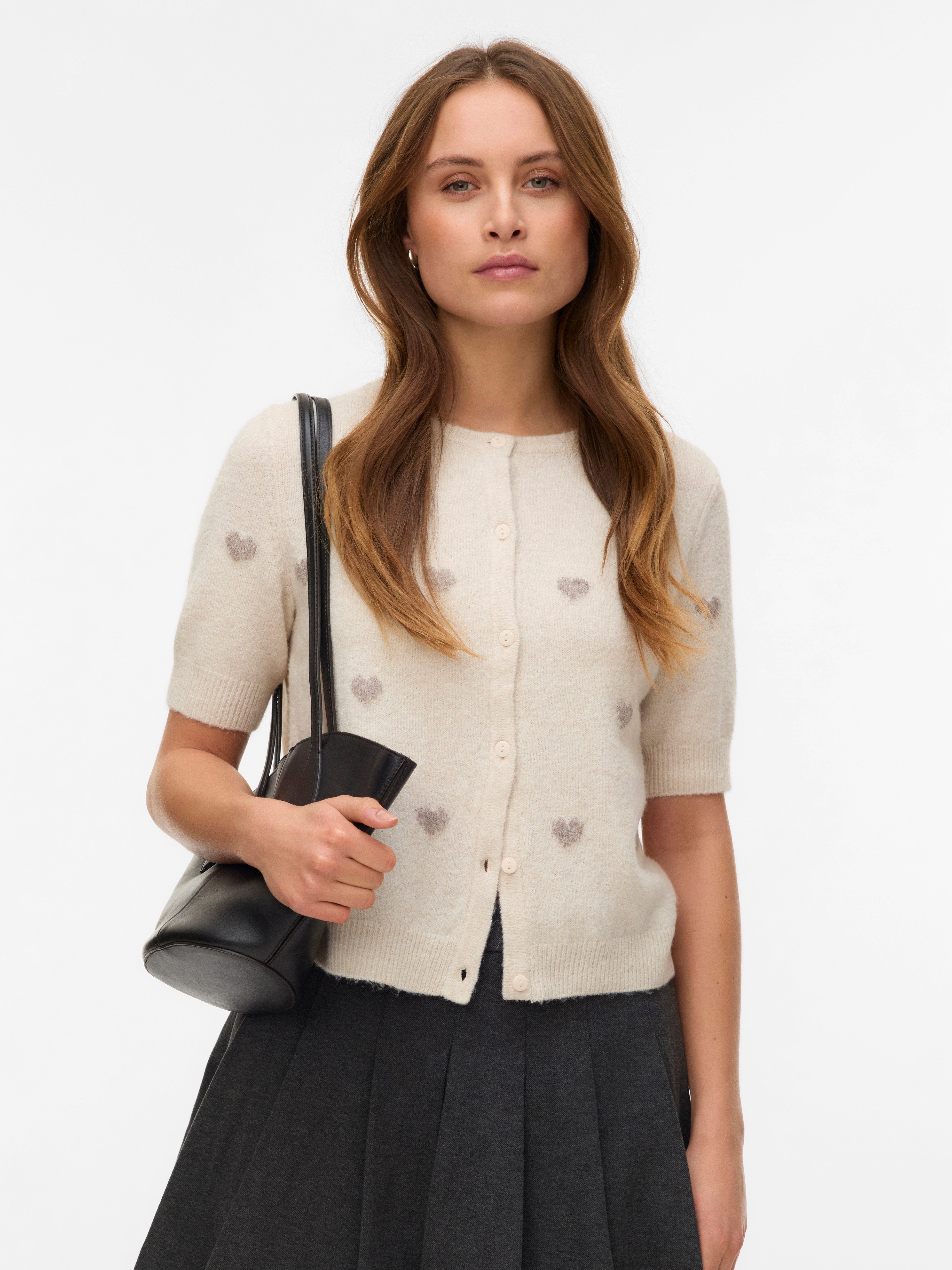 Vero Moda Strickjacke VMDOFFY INTARSIA 2/4 O-NCK CARDIGAN NOOS