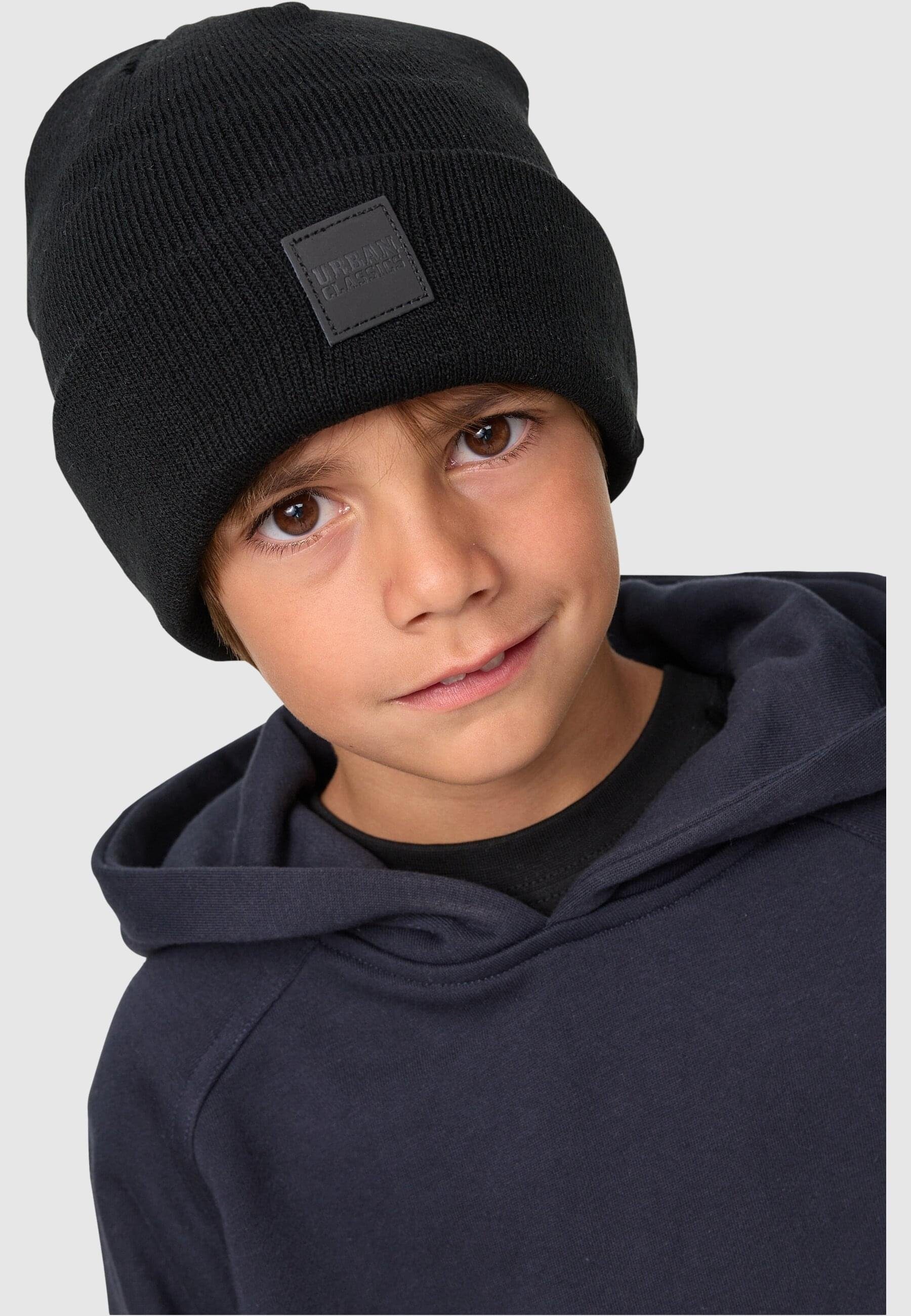 URBAN CLASSICS Beanie Damen Logopatch 2-Pack black/royalblue Beanie Kids (1-St)