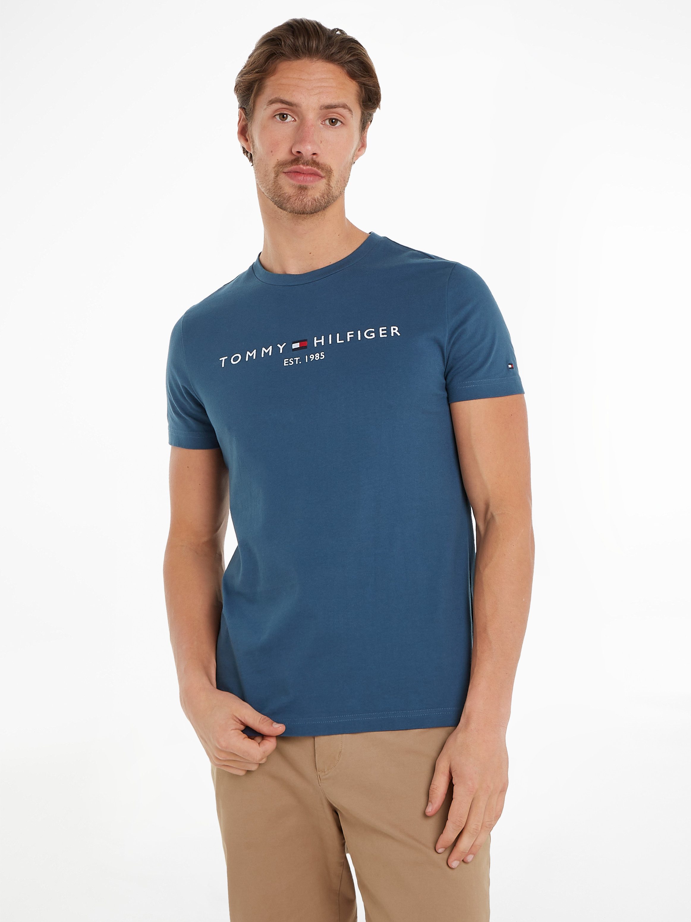 Tommy Hilfiger T-Shirt TOMMY LOGO TEE aus reiner Baumwolle günstig online kaufen