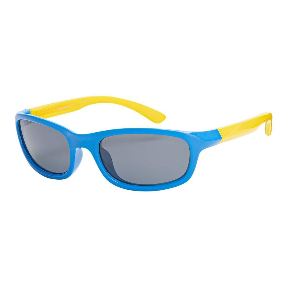 Sonnenbrille Mädchen Eyewear (1-St) Linsen Jungen BEZLIT Designer mit Blau-Gelb Sonnenbrille Kinder polarisierten