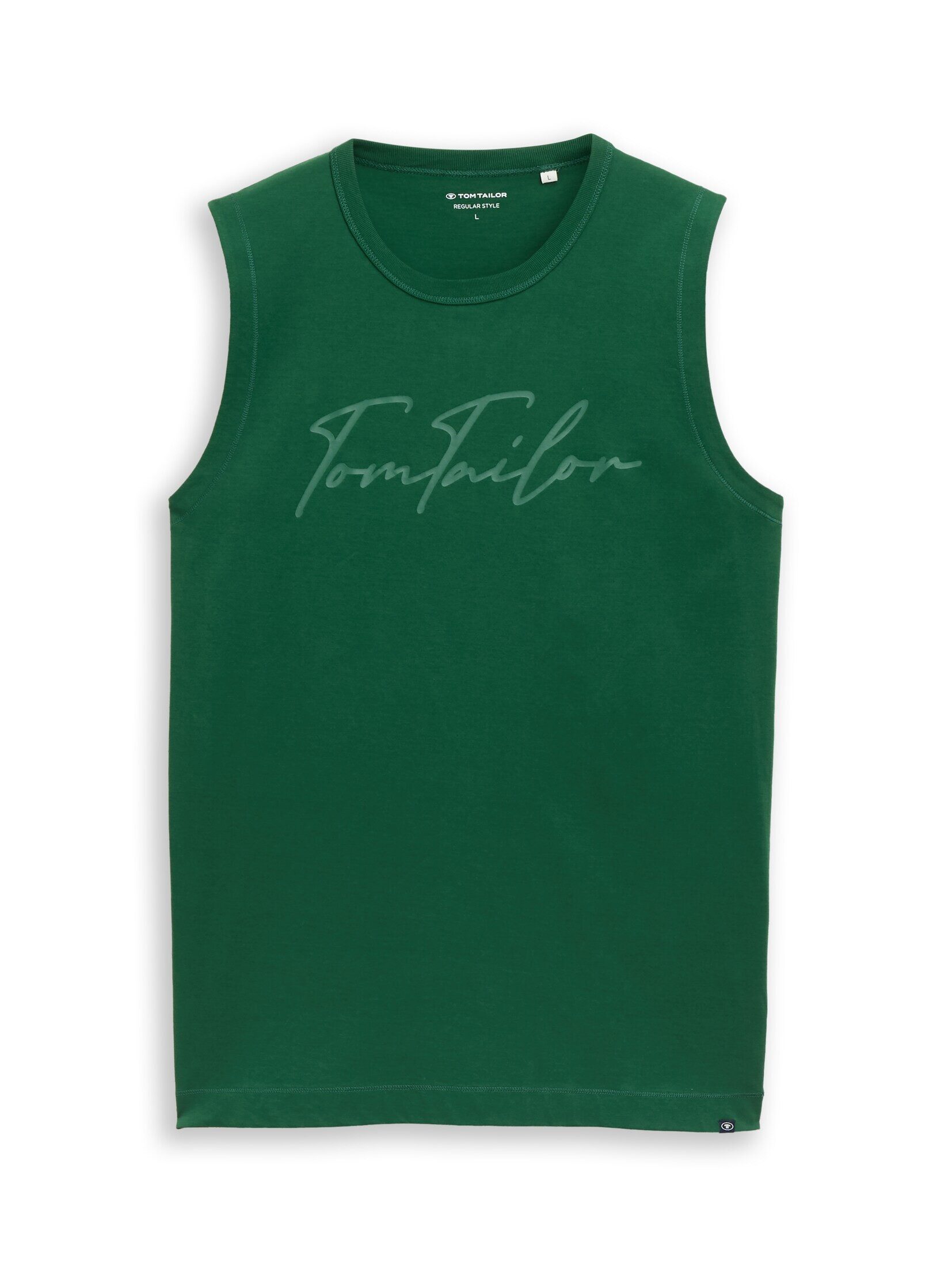 TOM TAILOR Tanktop T-Shirt Tanktop mit Logo-Print