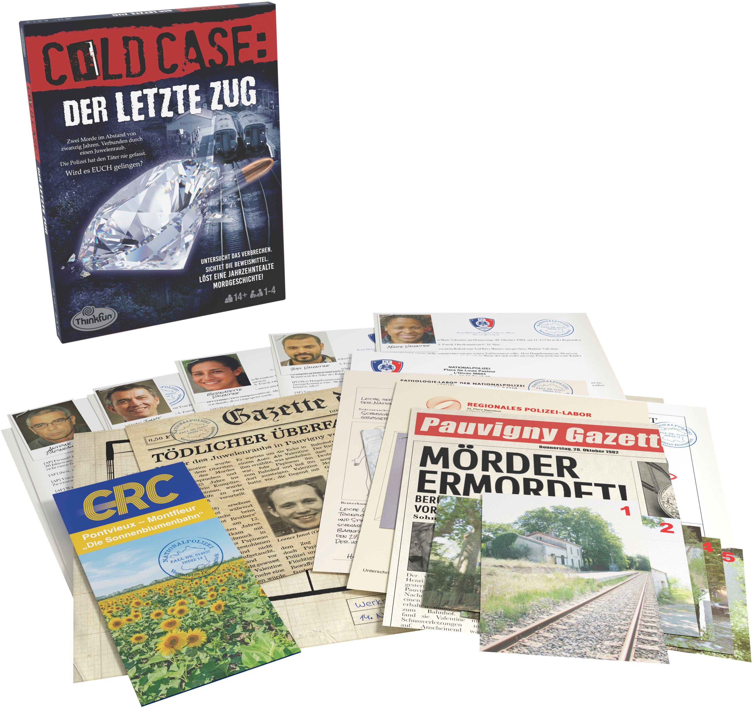 Thinkfun® Spiel Cold Case: Der letzte Zug, Familienspiel