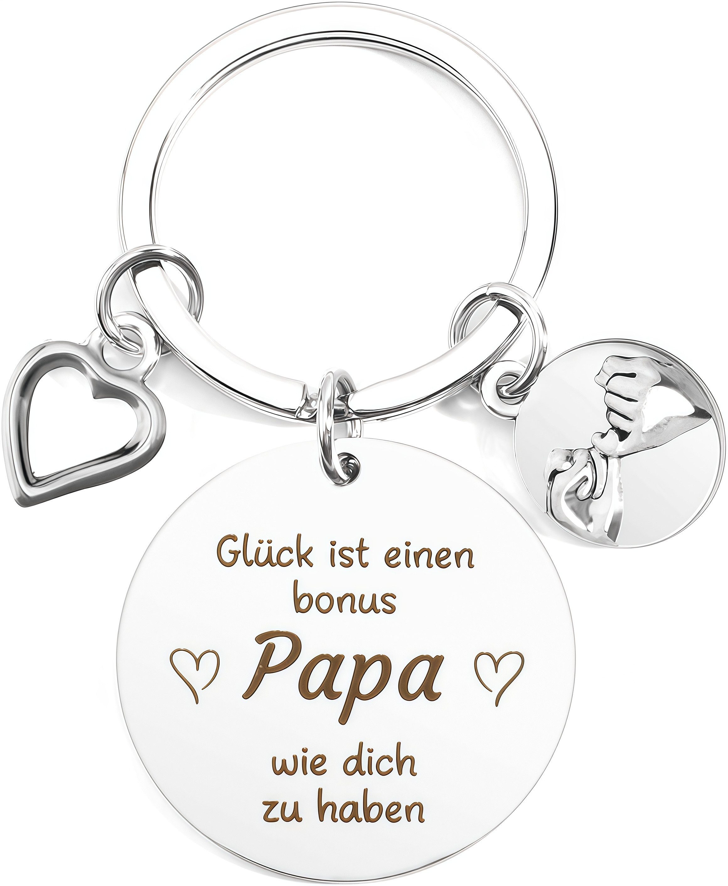 FOUORTUNATE-BEE Schlüsselanhänger Schlüsselanhänger mit Geschenkbox – Geschenk für Papa, Geschenkset Schlüsselanhänger für Vatertag oder Geburtstag