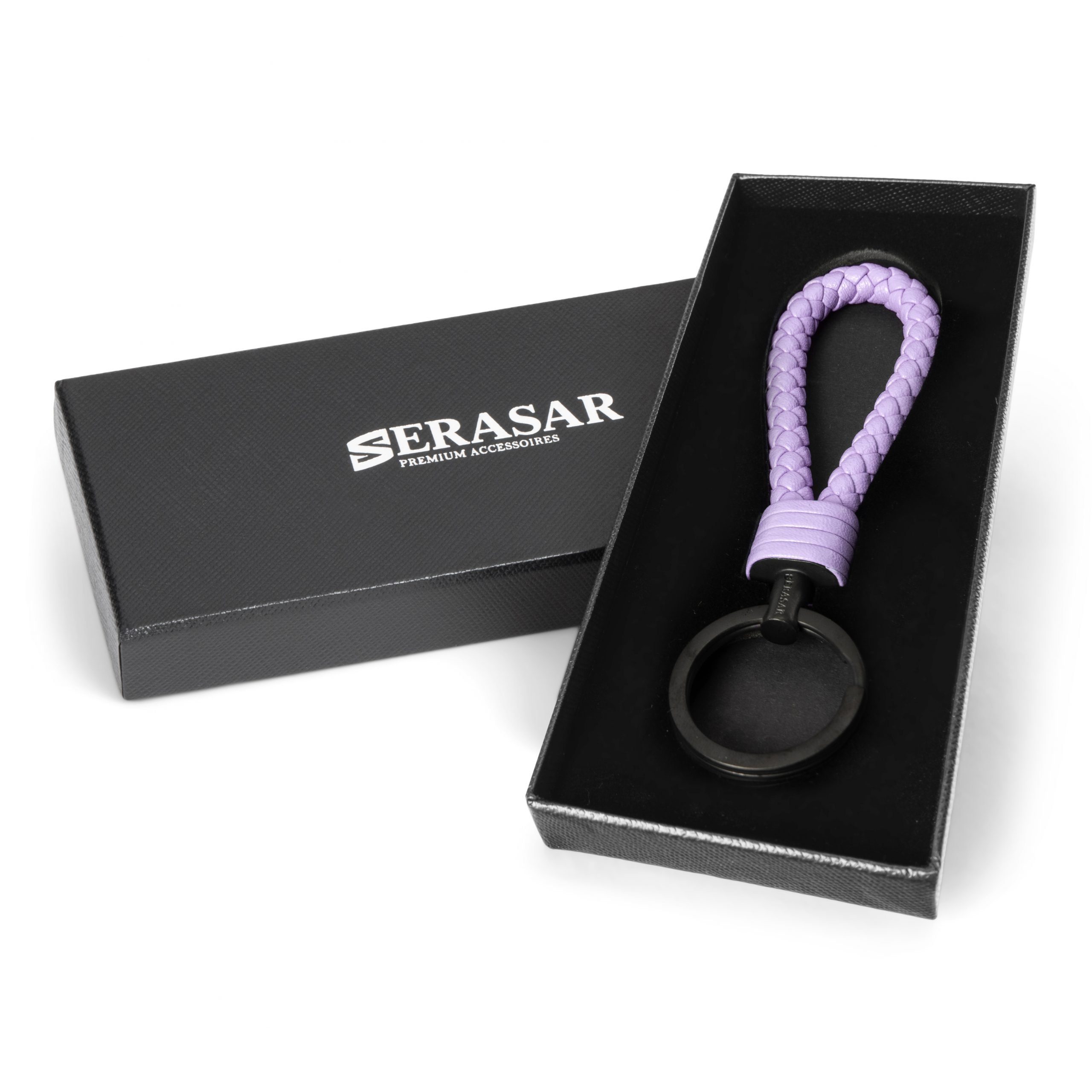 (1-tlg), Schlüssel Zusatzringe Schlüsselanhänger für Leder Schlüsselanhänger "Strong" kleine Lila SERASAR