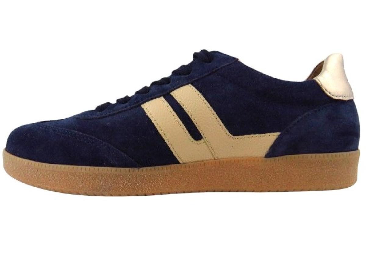 Gabor Velour marine sand Schnürschuh günstig online kaufen