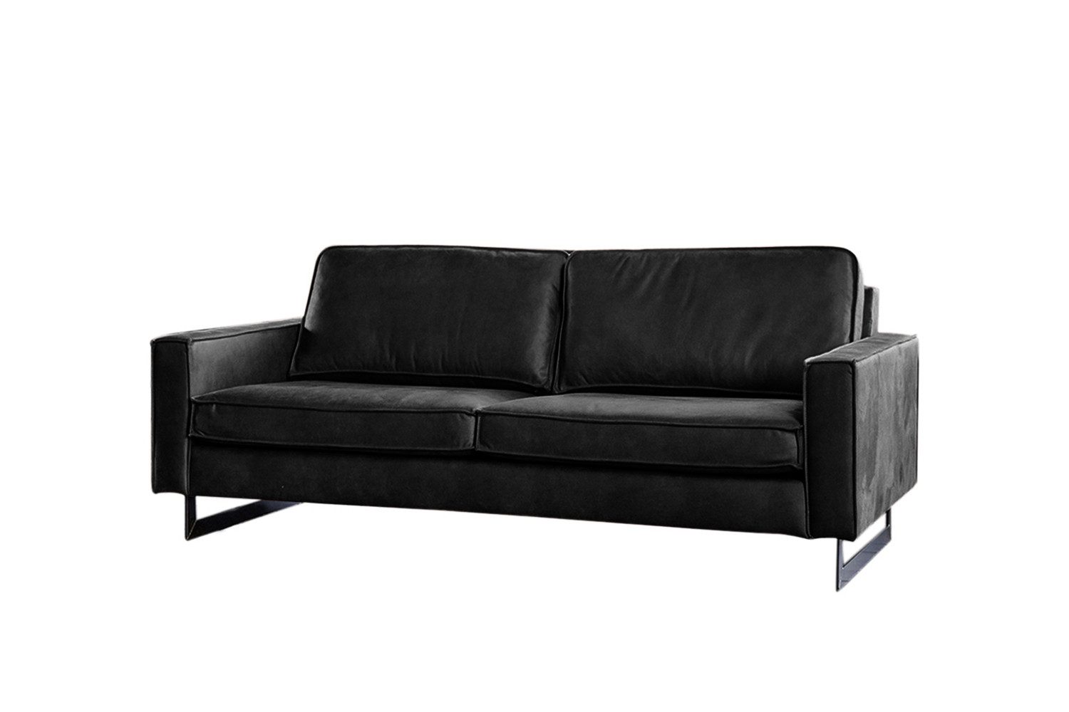 KAWOLA Sofa VILNIUS, Couch Lederfaserstoff, 2-Sitzer oder 3-Sitzer, verschiedene Farben