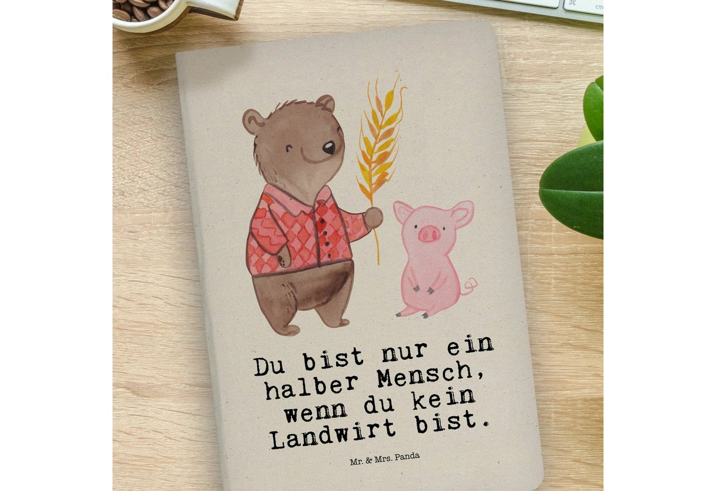 Thumbnail - Mr. & Mrs. Panda Notizbuch Landwirt Herz - Transparent - Geschenk, Farmer, DIN A4 Notizbuch Gesc Mr. & Mrs. Panda, Bezau...