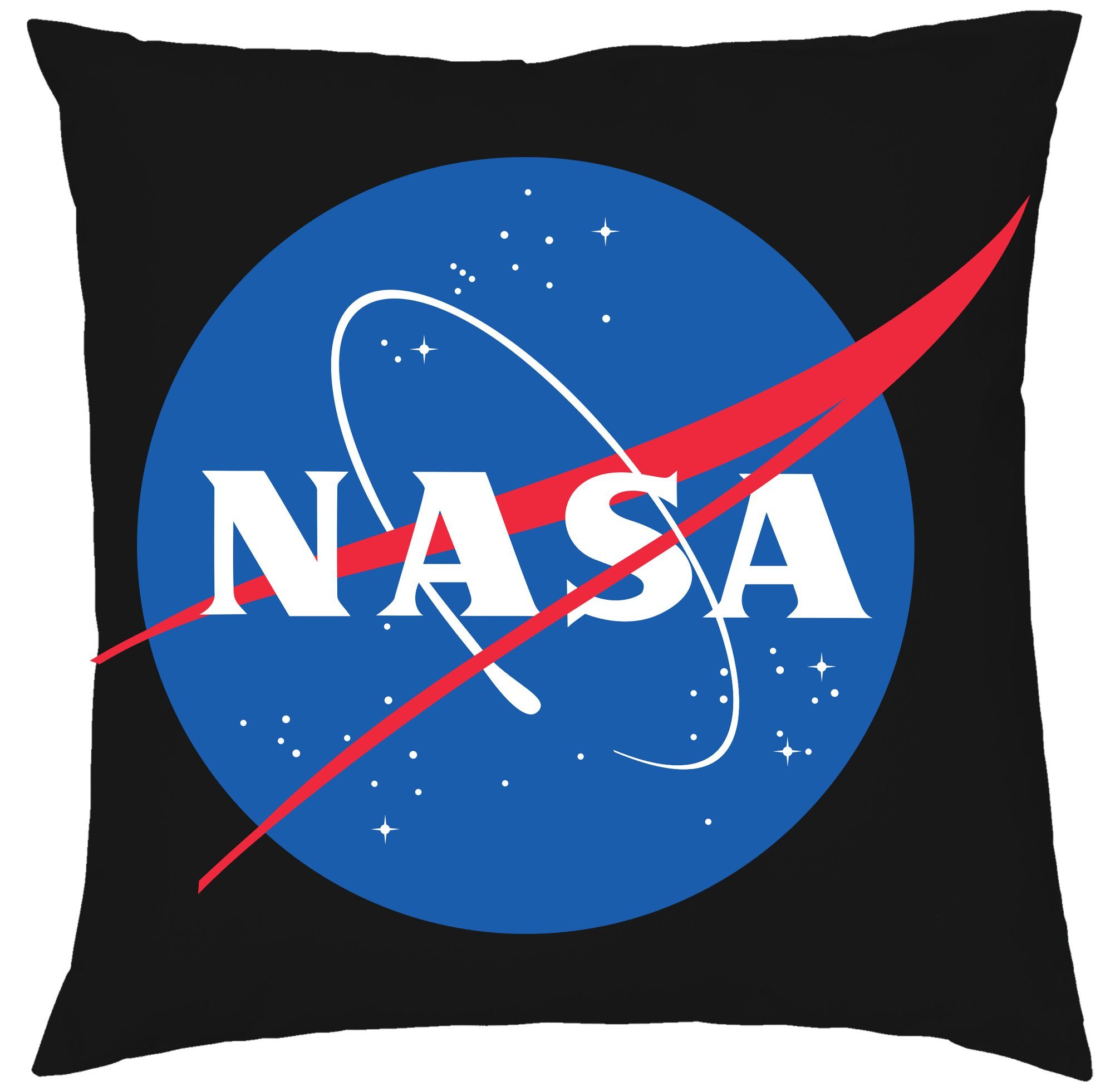 Blondie & Brownie Dekokissen Nasa Rakete Mond Mars Elon Mission mit füllung Schwarz