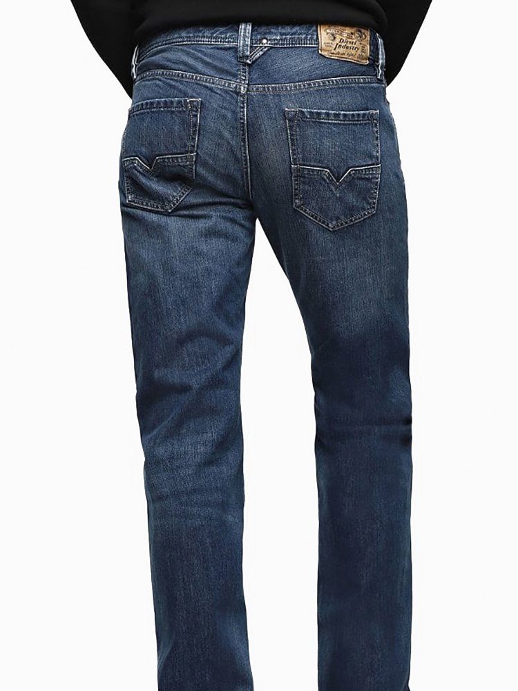 Diesel Regular-fit-Jeans Straight Hose Mittel Blau - Extra Lang - Larkee  008XR