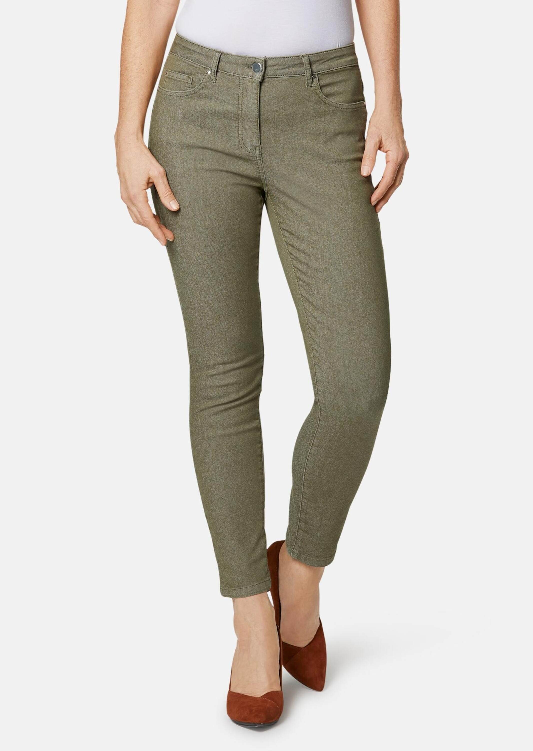 GOLDNER 7/8-Caprijeans Schmale Stretchhose BELLA Sommerliche, komfortable Skinny Fit Damenjeans