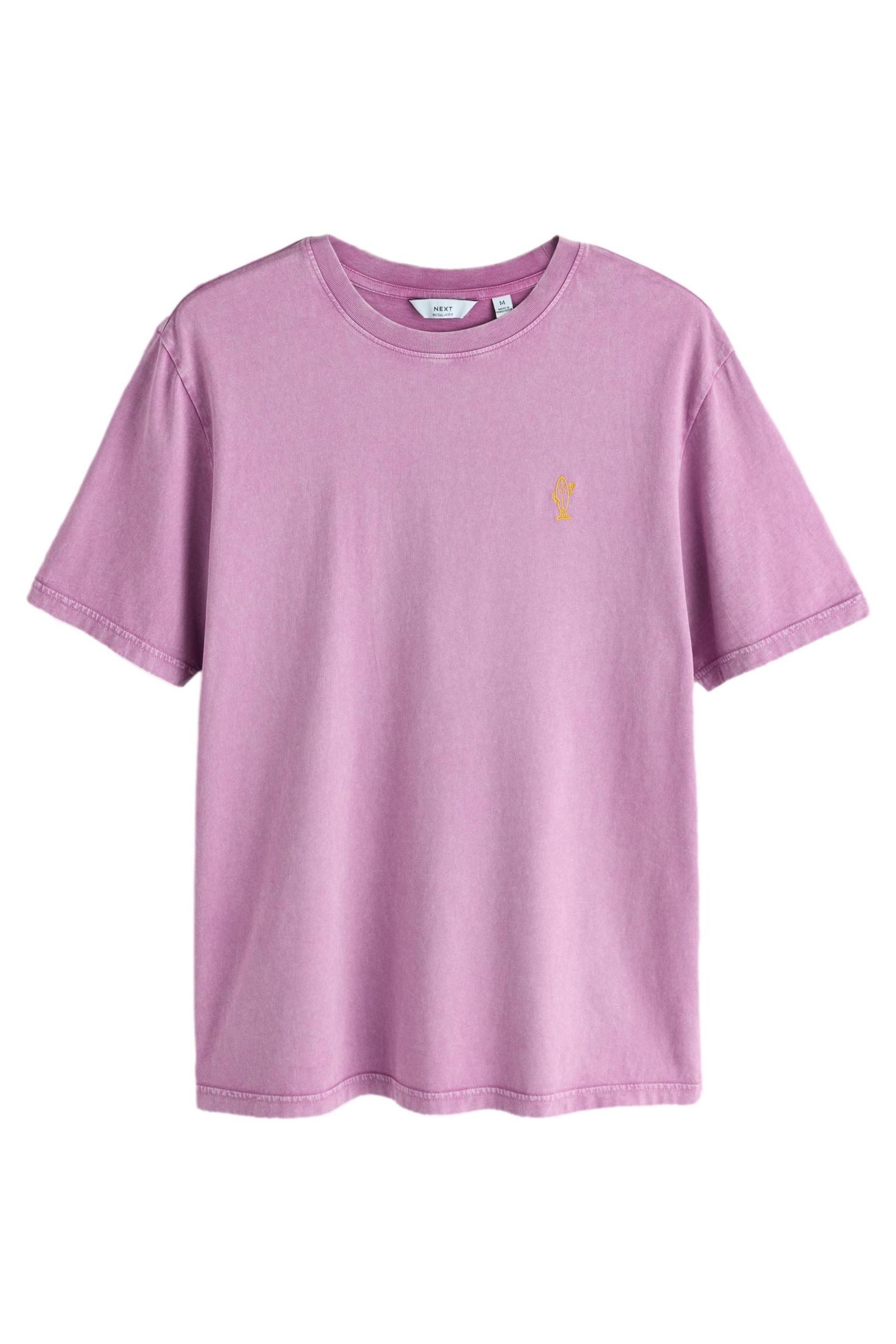 T-Shirt Leichtes, stückgefärbtes Regular Fit T-Shirt