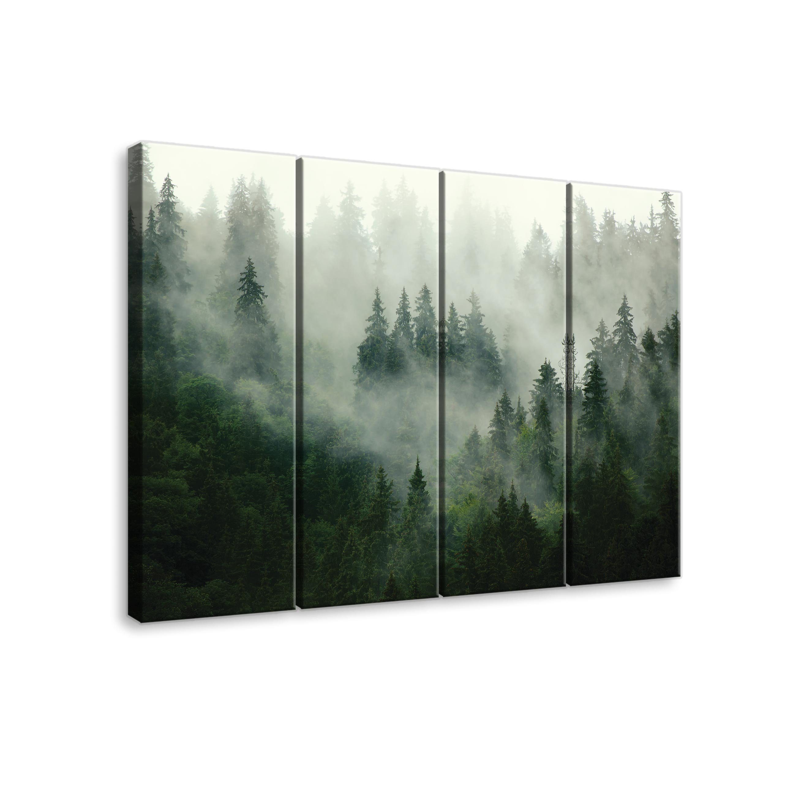 Wallarena Leinwandbild Wald im Nebel Wandbild günstig online kaufen