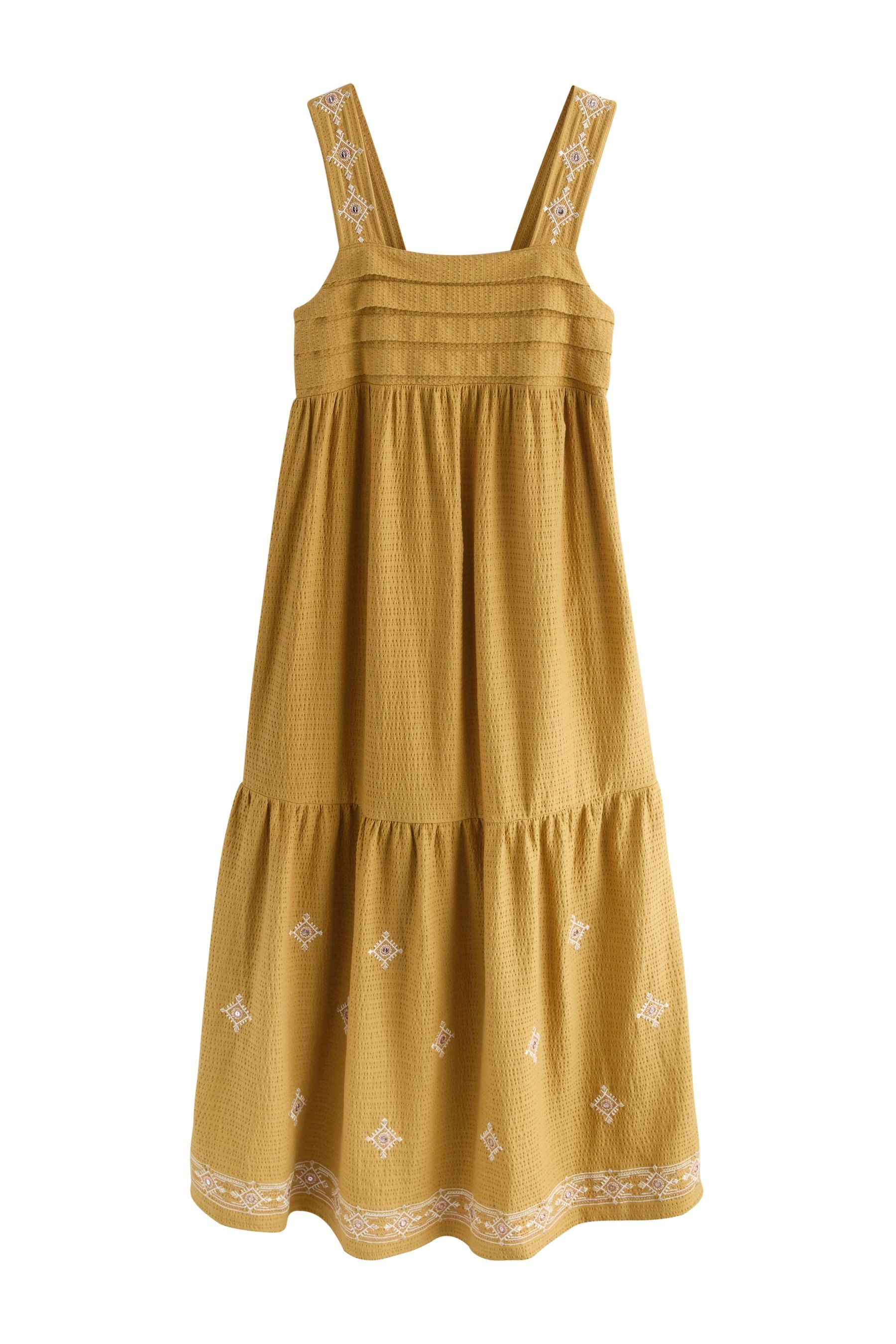 Midikleid Seersucker-Midikleid aus Jersey mit Spiegeldetail