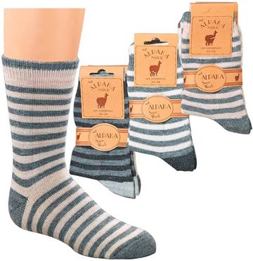 FussFreunde Kuschelsocken 6 Paar kuschelige Kinder Socken mit Alpakawolle für Mädchen & Jungen