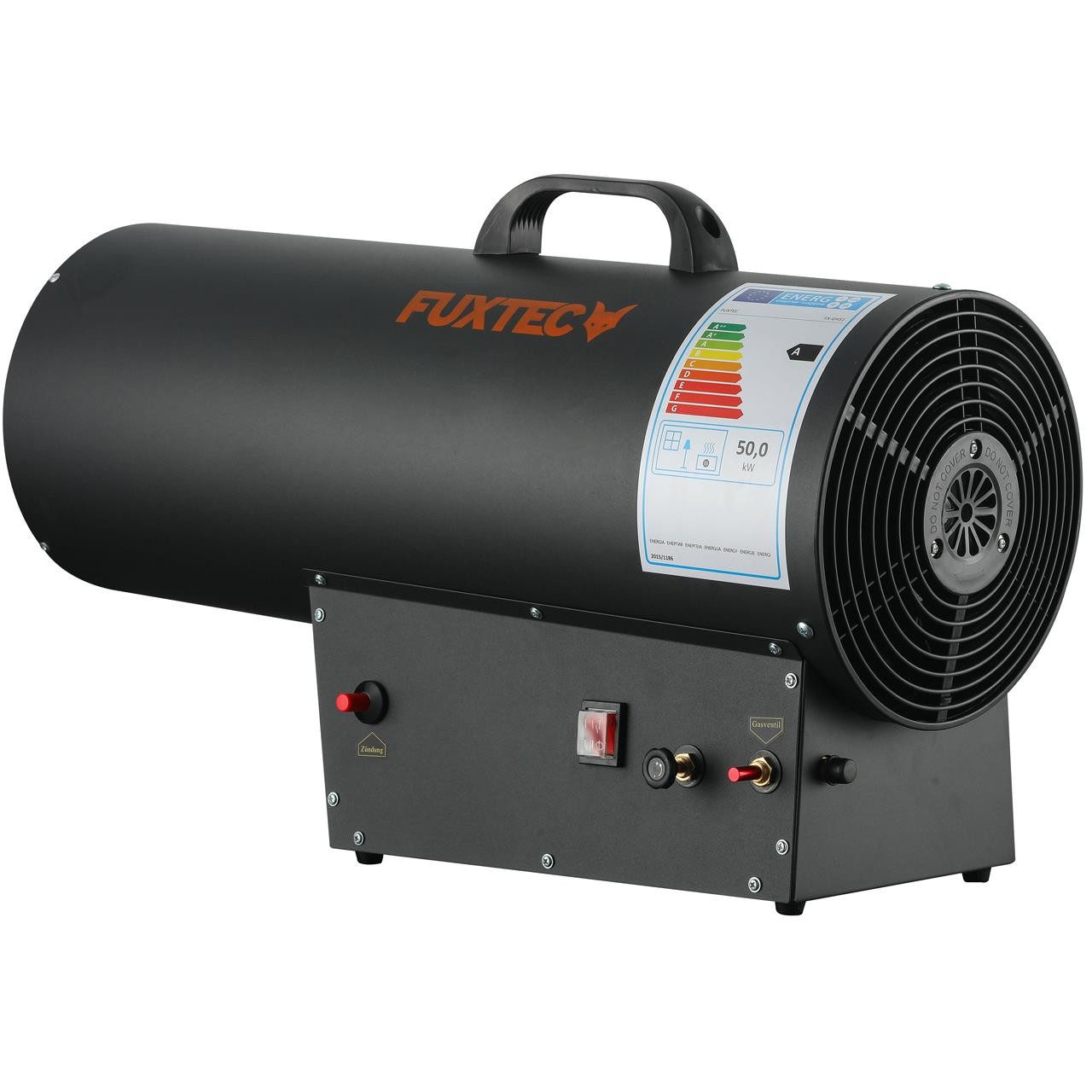 FUXTEC Heizgerät FX-GH51, 50 W, 50kw Heizleistung, Piezo-Zündung, Thermostat, inkl. Druckschlauch