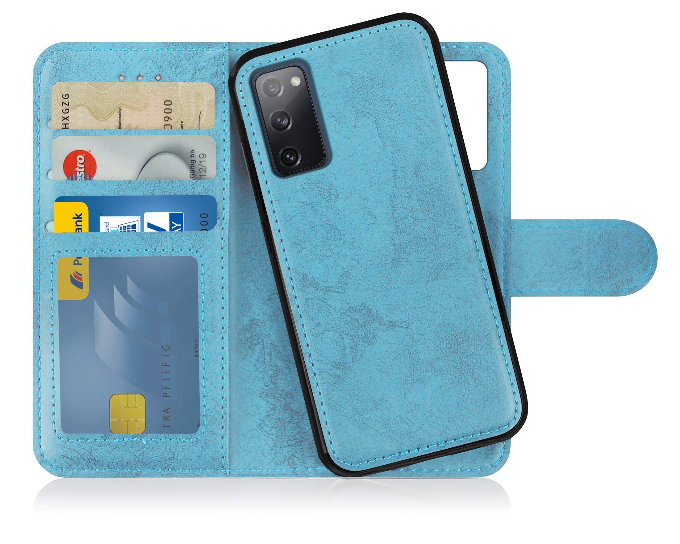 MyGadget Handyhülle Flip Case Klapphülle für Samsung Galaxy S20 FE, Magnetische Hülle aus Kunstleder Klapphülle Kartenfach Schutzhülle