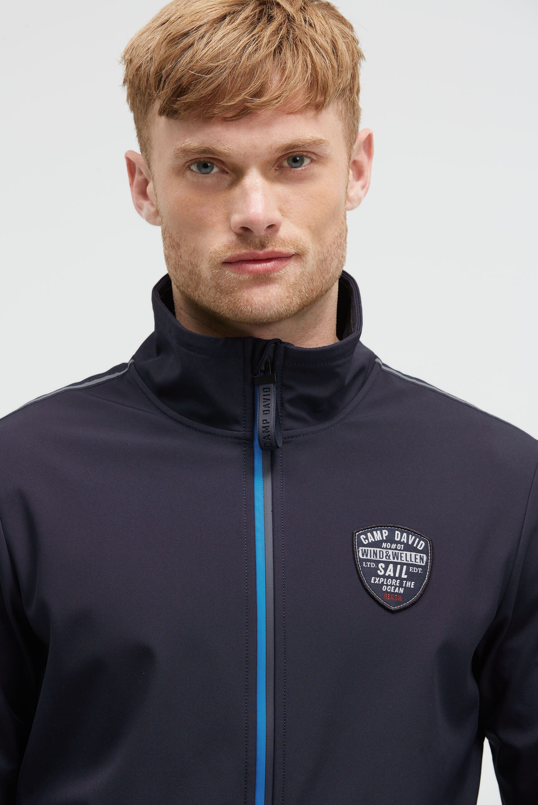 CAMP DAVID Softshelljacke mit verstellbarem Gummizug im Saum