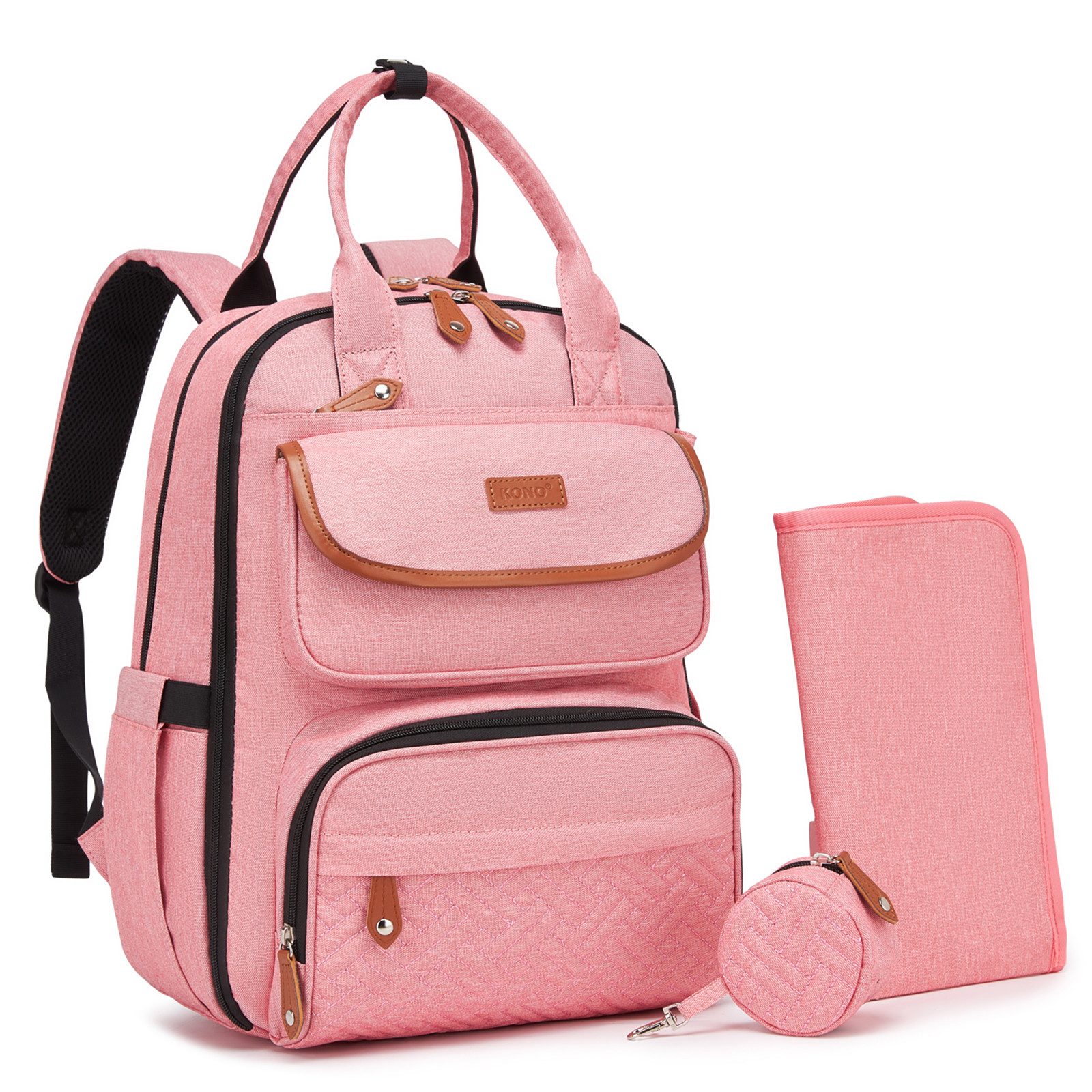KONO Wickelrucksack, Multifunktionaler Babyrucksack mit Laptopfach