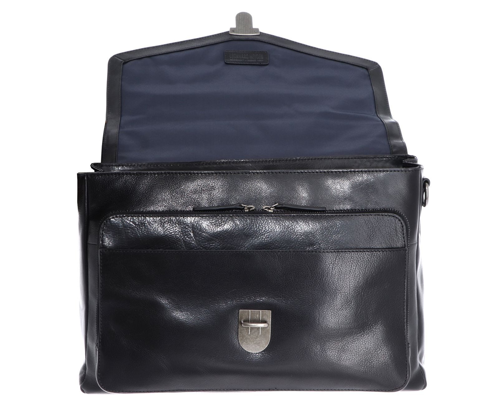 Leonhard Heyden Aktentasche Aktenmappe 2 Fächer 5381 (Set, 2-tlg), aus echtem Rindsleder