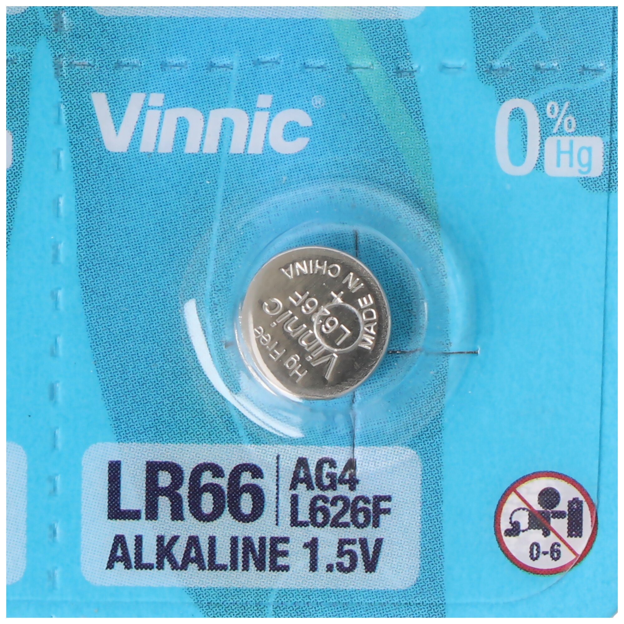 VINNIC 10er Set Knopfzelle Batterie, 4 L626F, Batt V377 LR626 V376, AG Knopfzelle LR66