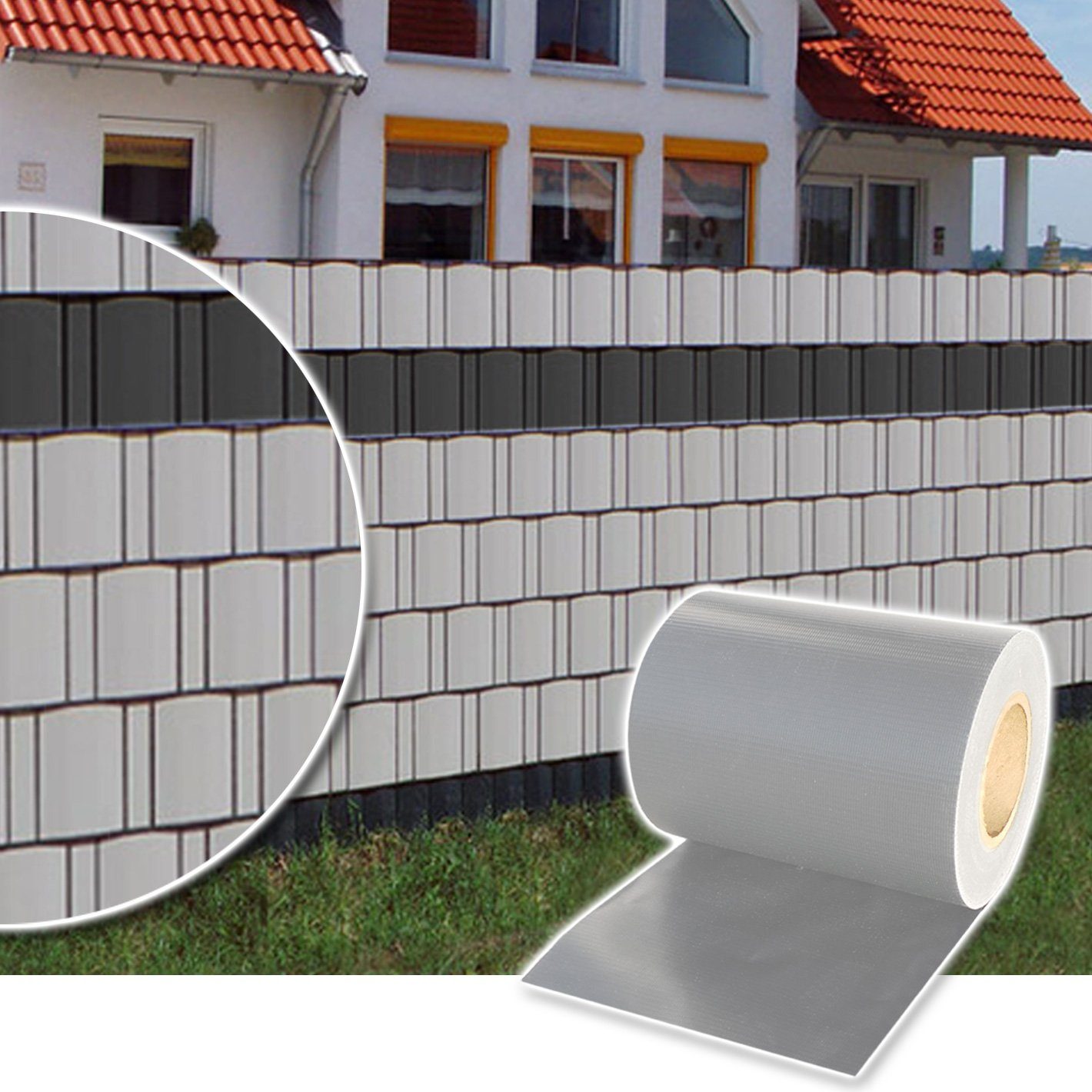 Plantiflex Sichtschutzstreifen Sichtschutz Rolle 35m blickdicht günstig online kaufen
