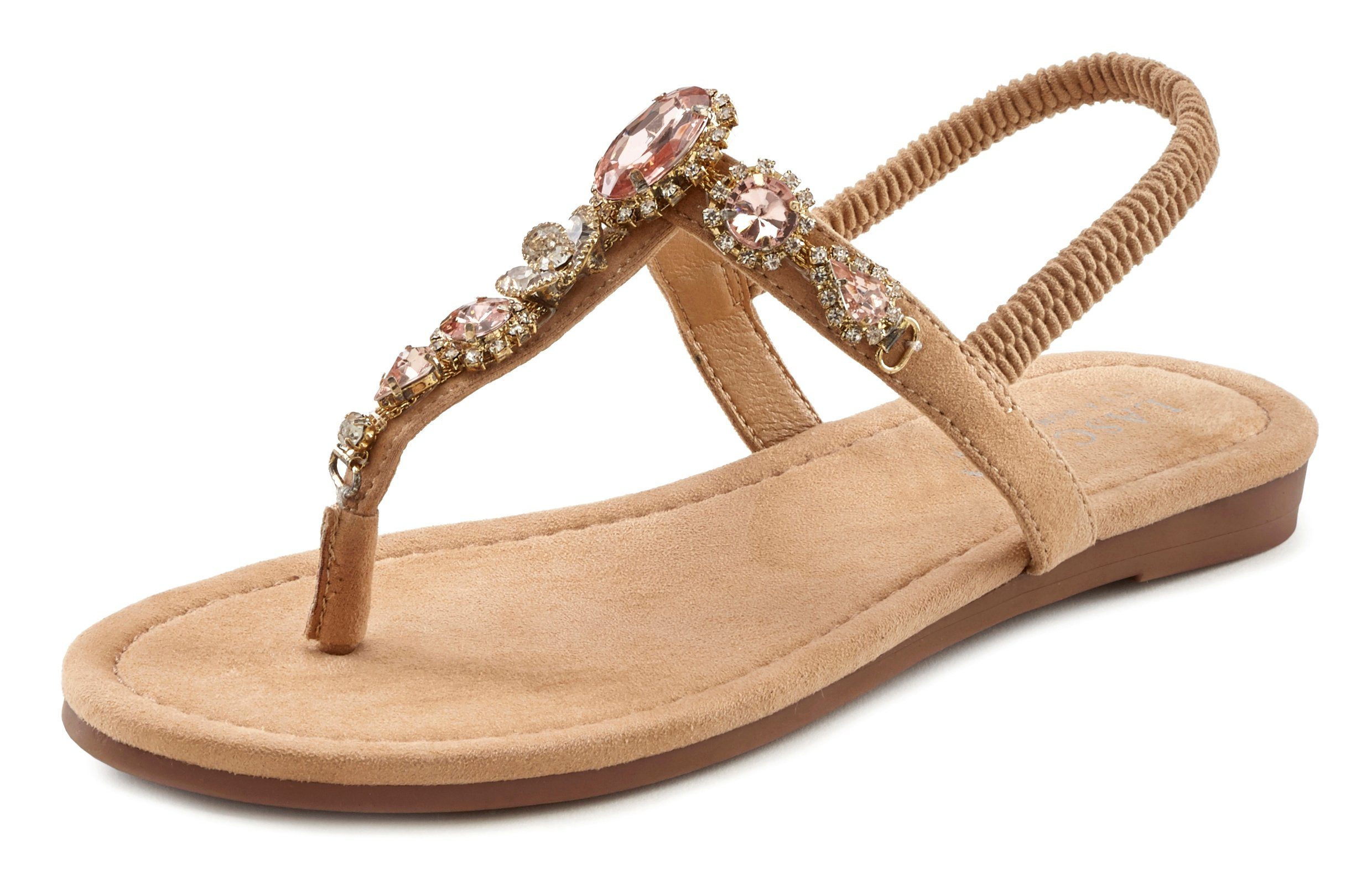 LASCANA Sommerschuh, offener Schuh, Zehentrenner Sandale, Pantolette mit Sc günstig online kaufen