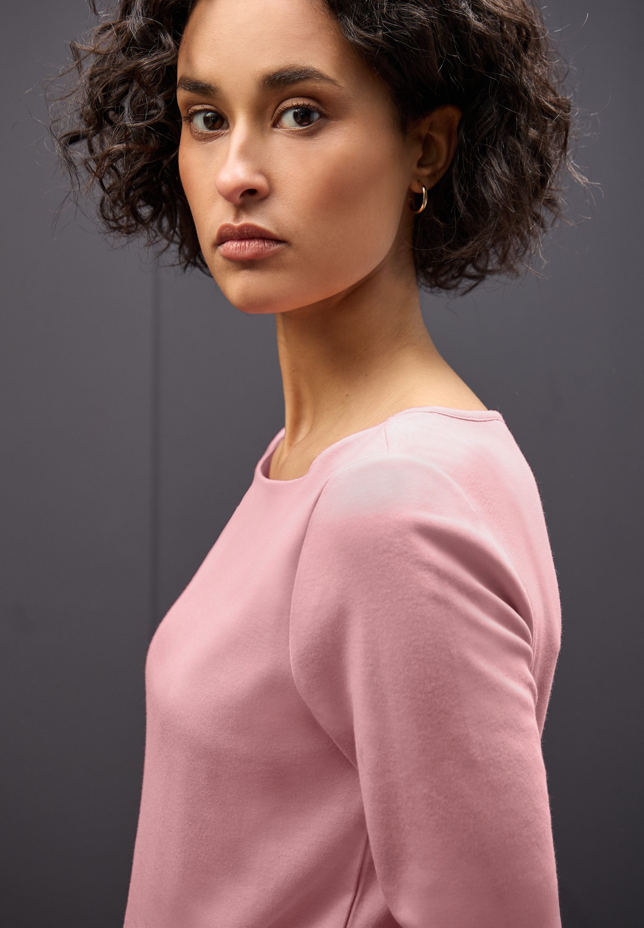 STREET ONE Langarmshirt Style Lanea mit U-Boot Ausschnitt