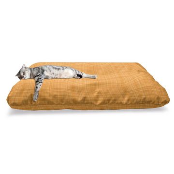 Abakuhaus Hundematratze beissfestes Kissen für Hunde und Katzen mit abnehmbaren Bezug, Orange Gestreifte Abstract Texture