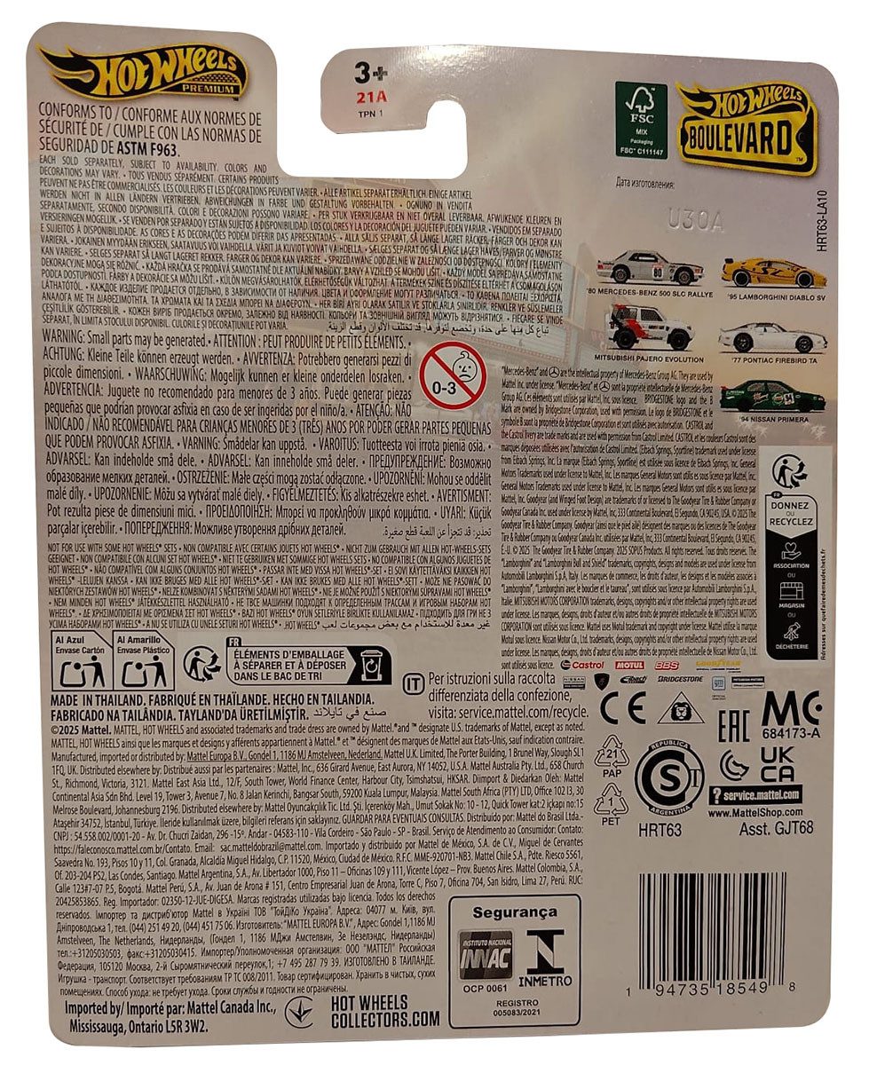 Hot Wheels Spielzeug-Auto Hot Wheels Boulevard ’80 Mercedes-Benz 500 SLC Rallye 1:64 Auto
