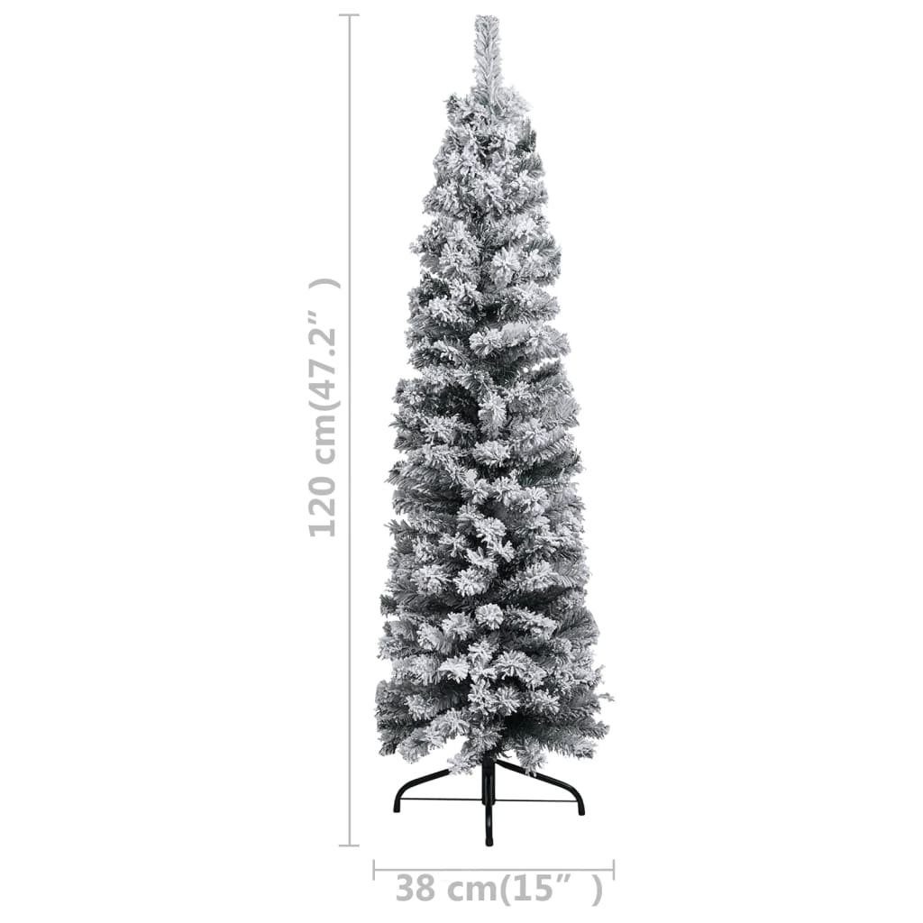 Künstlicher Weihnachtsbaum furnicato Grün Schnee PVC 120 cm mit Schlank