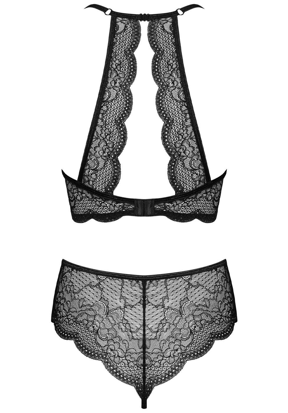 Obsessive Set: Bügel-BH 2-tlg Dessous-Set: offene Cups und Perlen BH Tanga günstig online kaufen