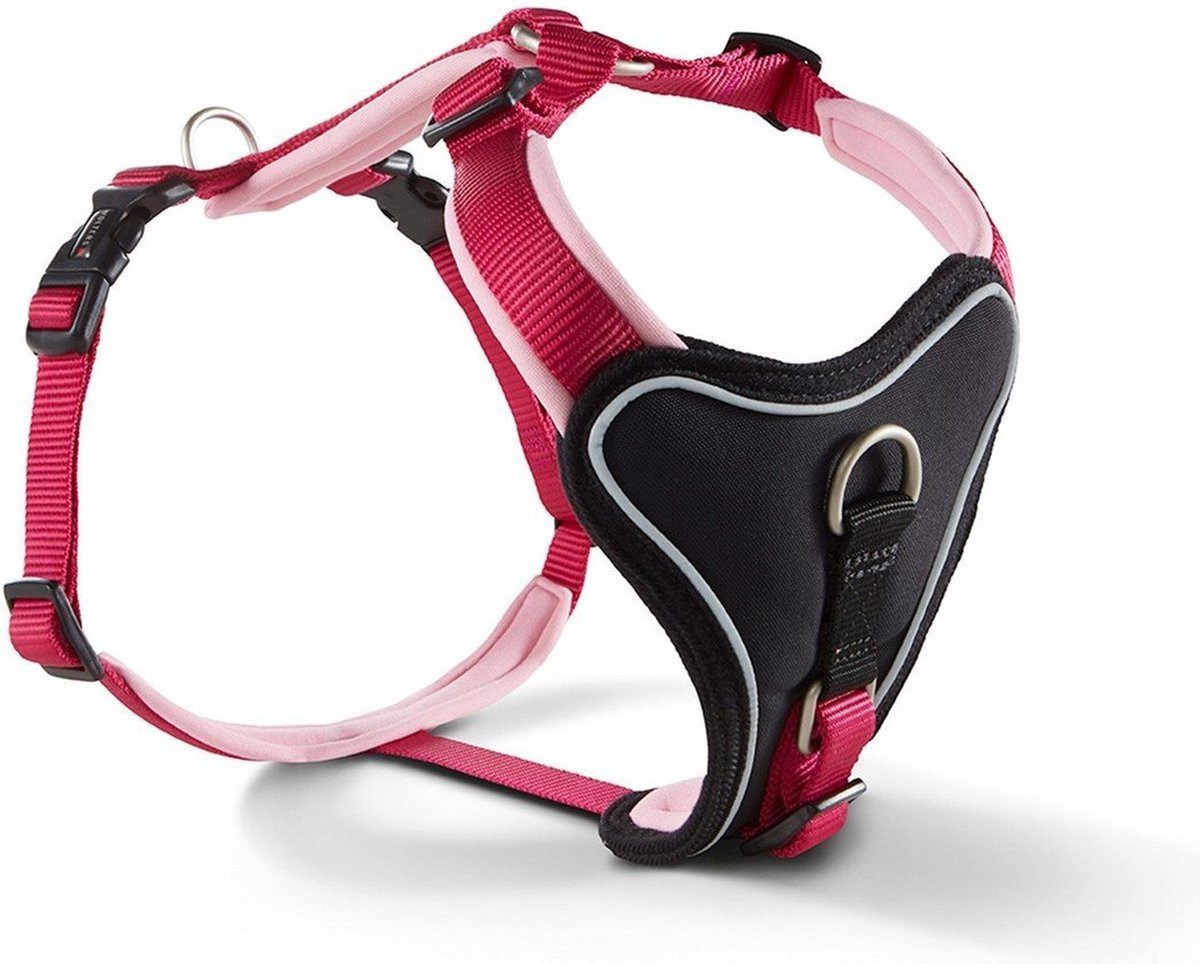 Wolters Geschirr Professional Comfort gepolstert, Größe 0 (30-35 cm x 15 mm) Lila/Rosa, Polyester, Anti-Zug, reflektierend