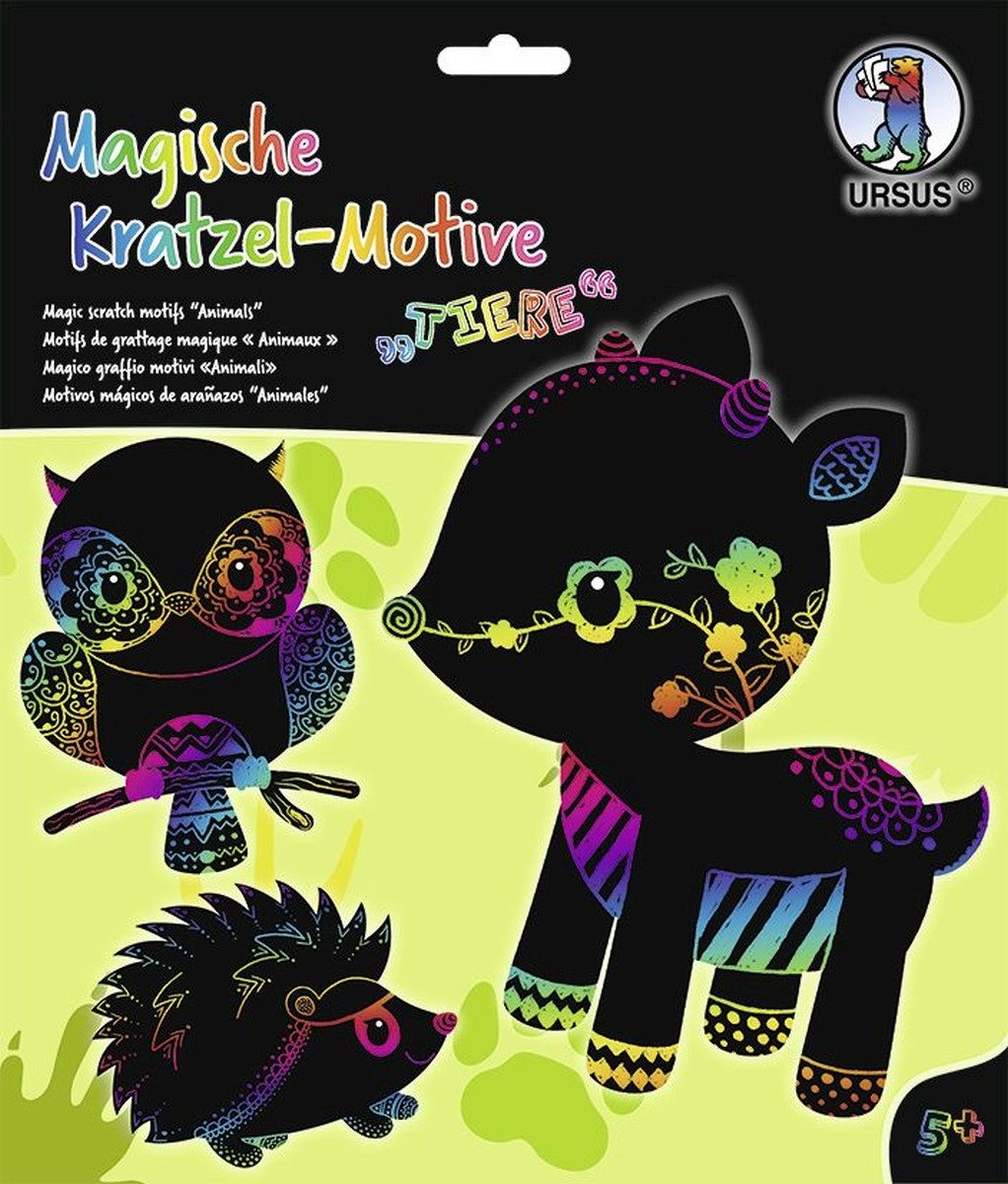 Ursus - Ludwig Bähr Bastelfilz Magische Kratzel-Motive Tiere