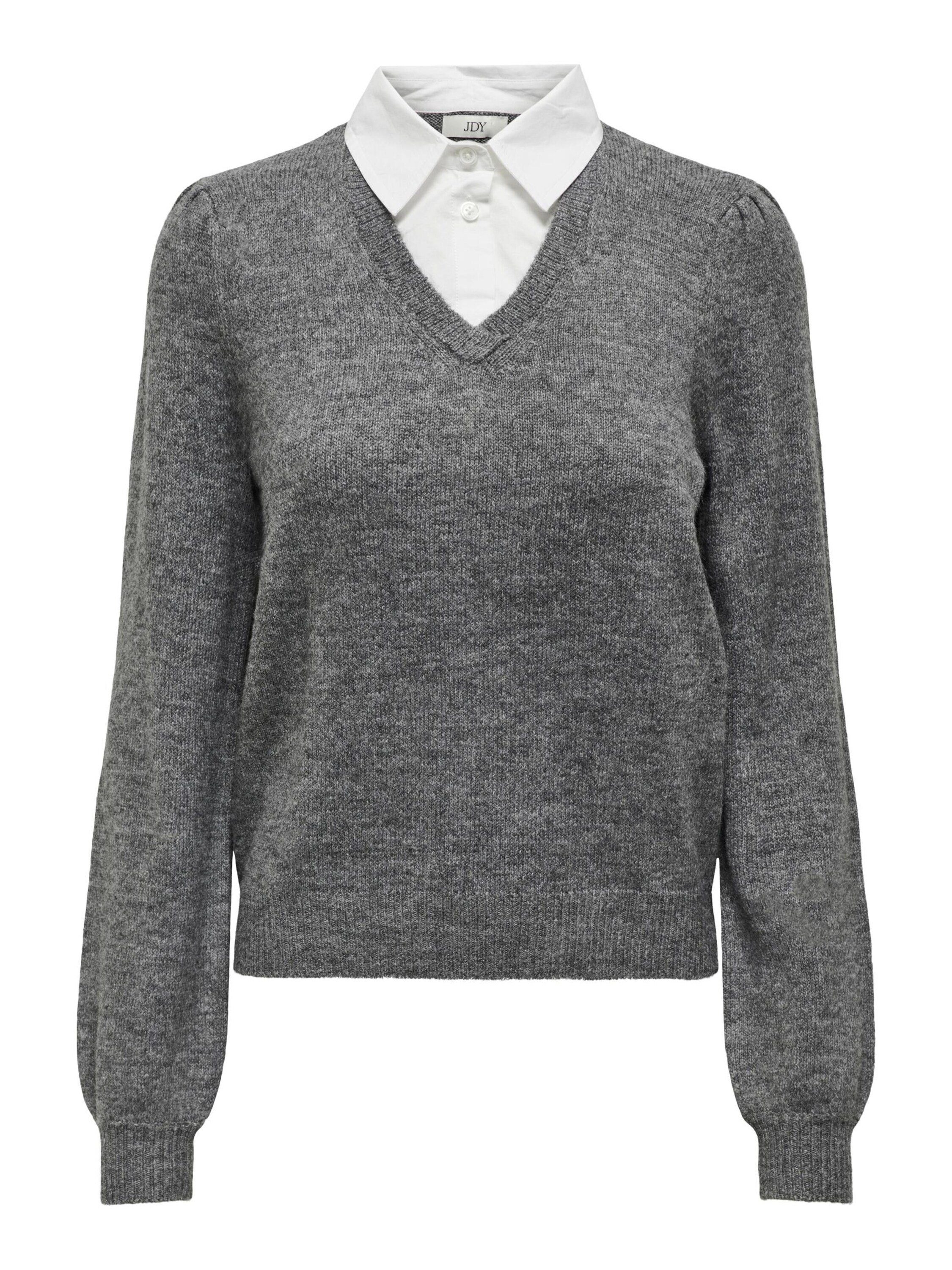 JDY Rundhalspullover DREA (1-tlg) Drapiert/gerafft günstig online kaufen