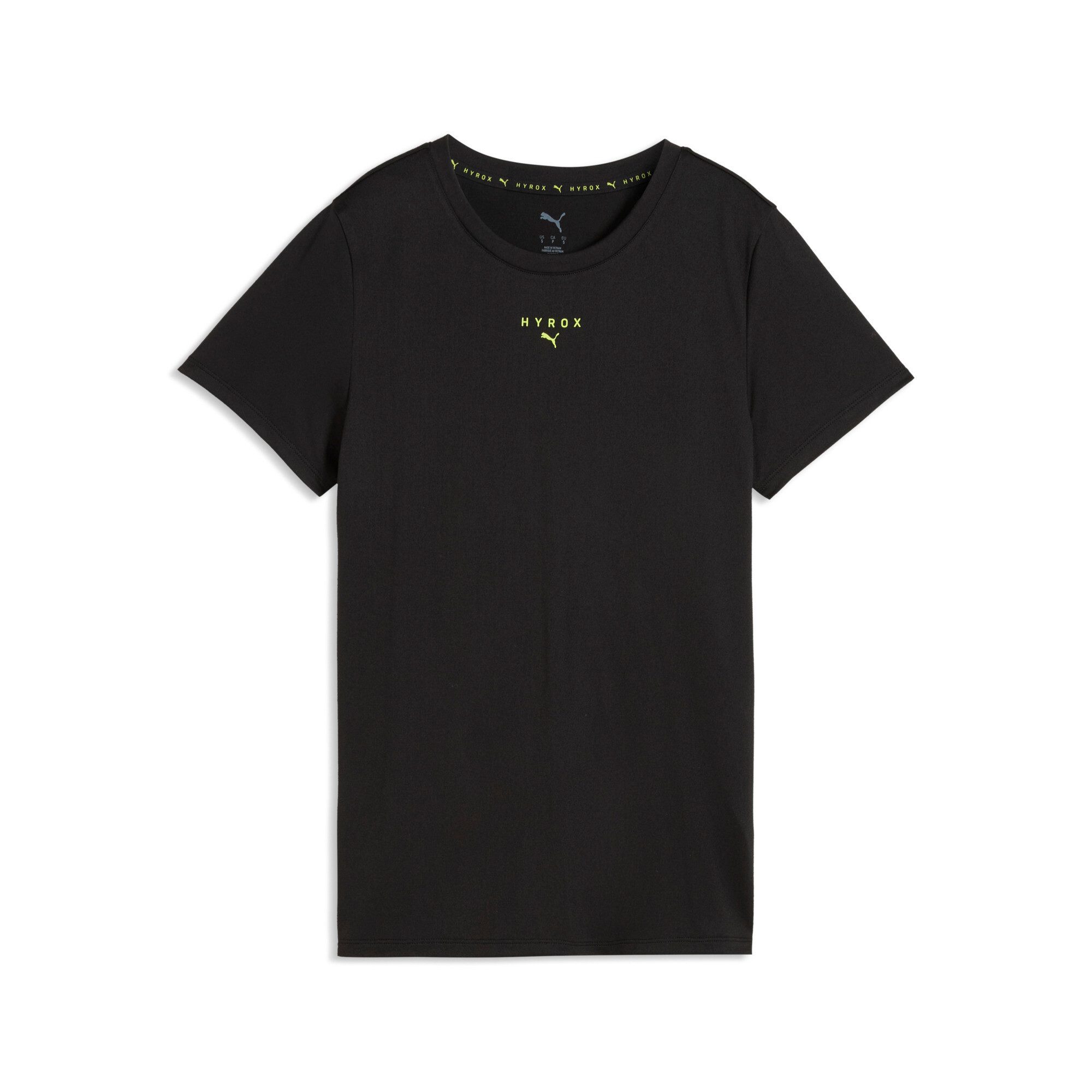 PUMA Trainingsshirt W X HYROX POLY GRAPHIC TEE Regular Fit, schnell trocknendes Material, atmungsaktiv