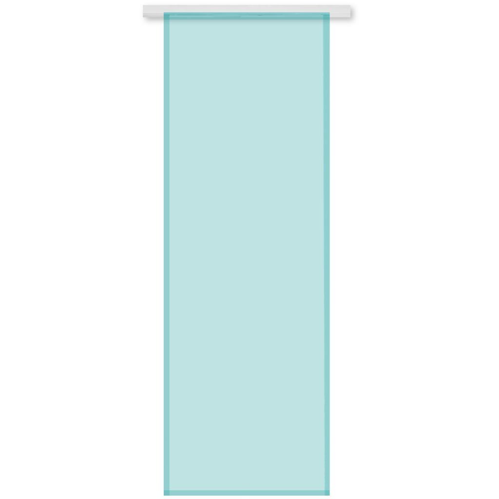 St), Klettband Vorhang, Schiebegardine Bestlivings, Türkis Klettband blickdicht, (1 (BxL), 60cm 245cm mit x Microfaser, Transparente