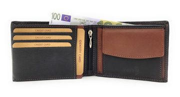 McLean Geldbörse Portemonnaie, echt Leder, mit RFID Schutz, Volllederaustattung, Reißverschlussfach innen