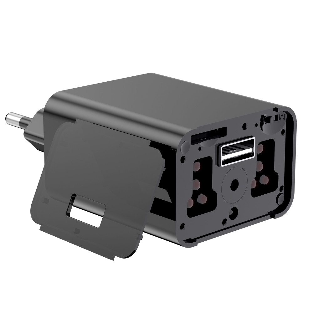 SpionProfi Überwachungskamera Mini Kamera FULL HD Usb Ladegerät Video Ton Aufnahme Überwachung (Innenbereich, Ladegerät versteckte Mini Kamera inkl. Nachtsicht & Bewegungsmelder)