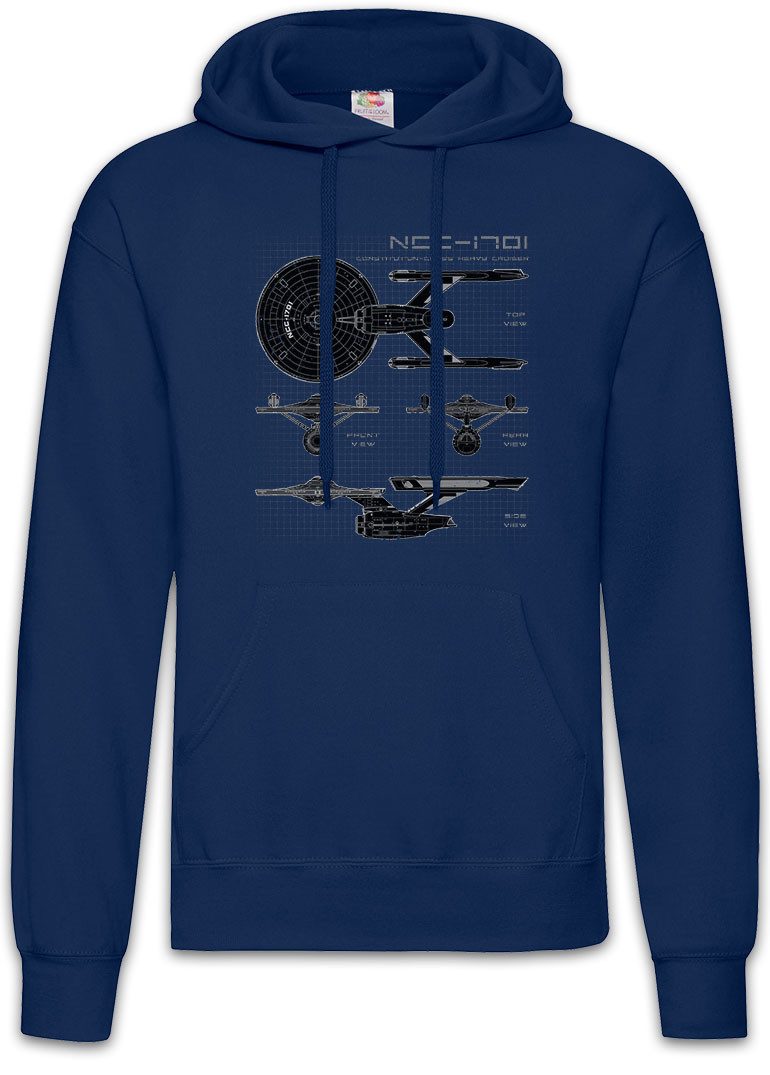 Hoodie Star Ship Blueprint Herren Hoodie Blaupause NCC-1701 Enterprise USS