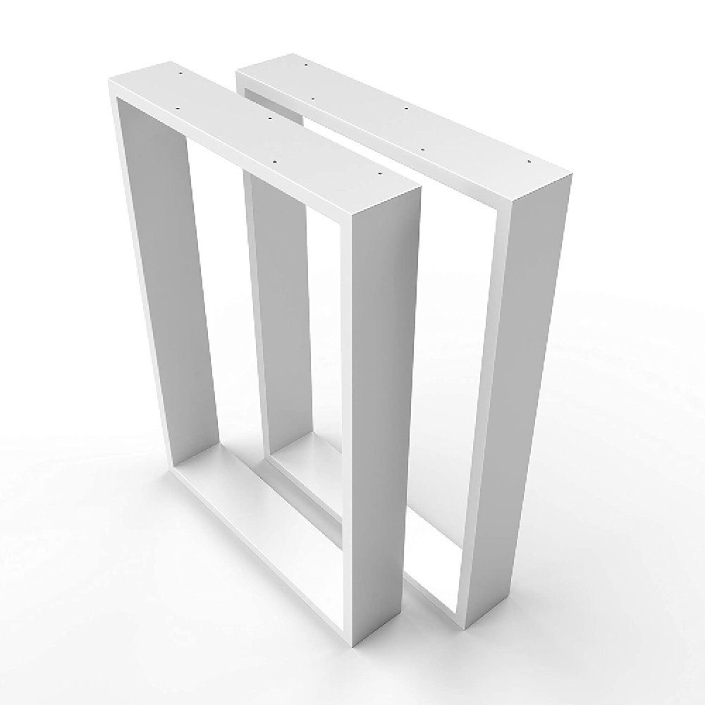sossai® Tischgestell XXL Stahl Tischkufen 50-70cm x 72cm in Weiß (2-St), Rahmen: 100mm Breit