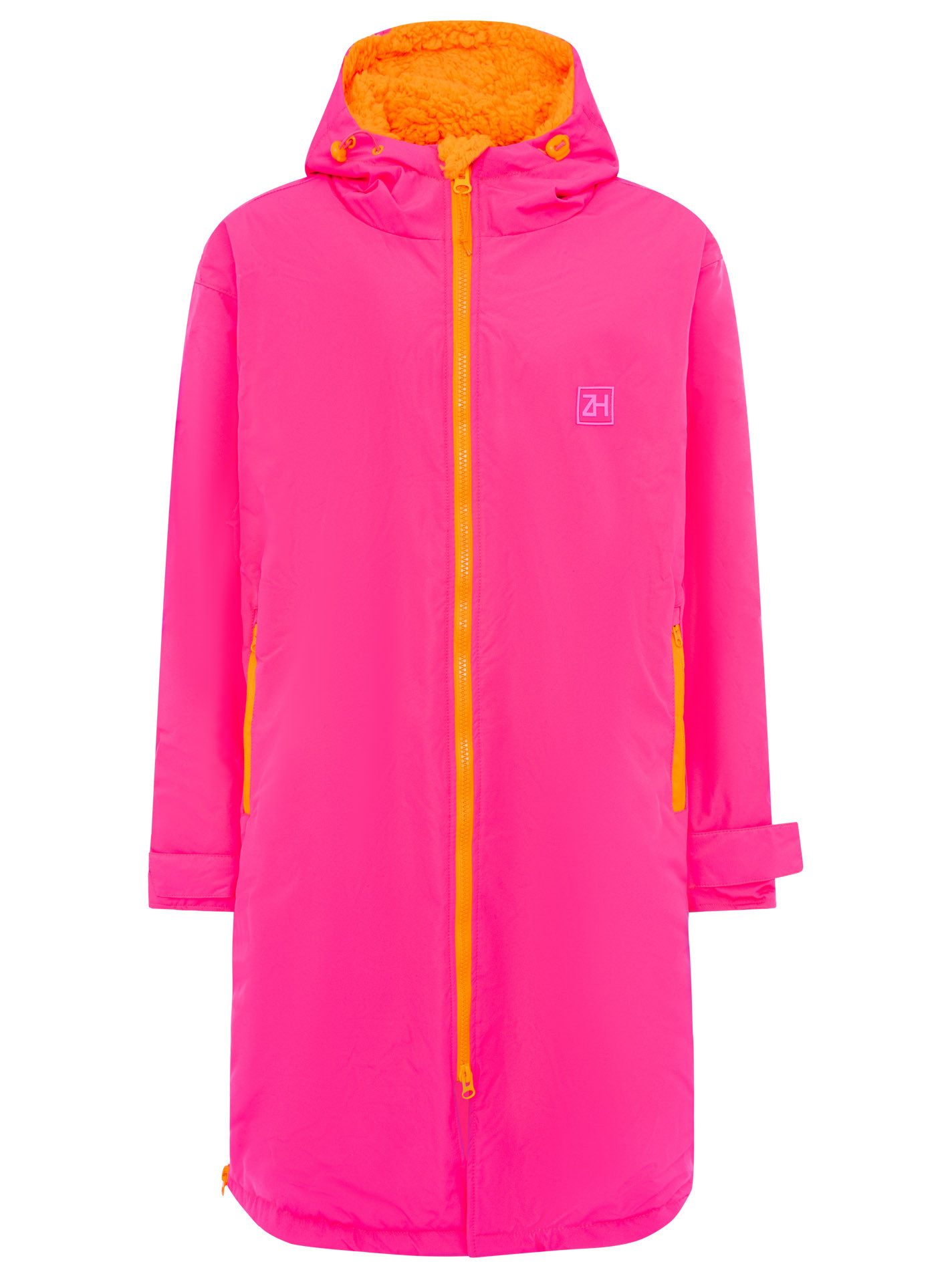 Zwillingsherz Kurzmantel "Oversize Windjacke ZH" seitliche Taschen, Kapuze, Reißverschluss, Teddy Futter, Oversized – Bild 2 von 5