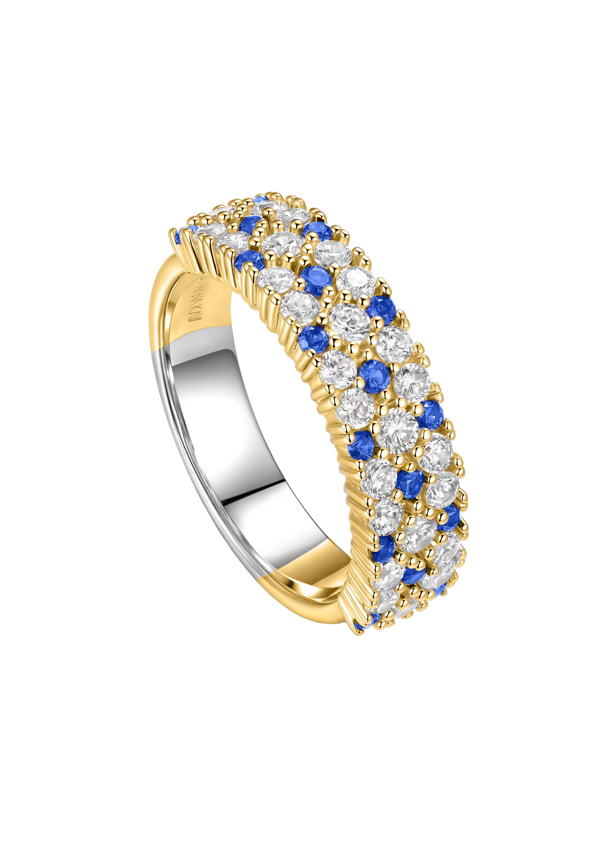 NANA KAY Fingerring Colour Love, mit farblosem Stein und mit blauem Stein