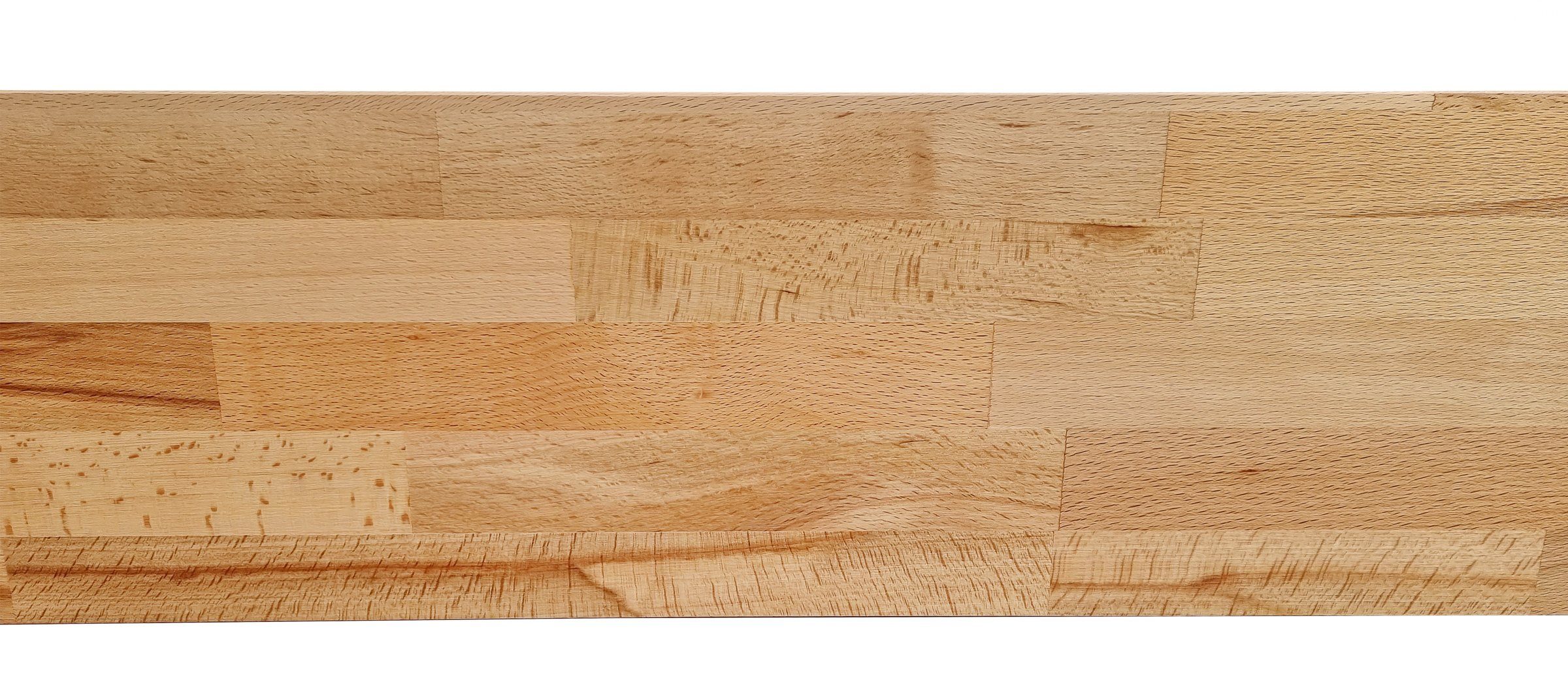 Bett Einzelbett mit Buche Federleisten, Geschwungenes Buchefarblos 90x200 lackiert ERST-HOLZ