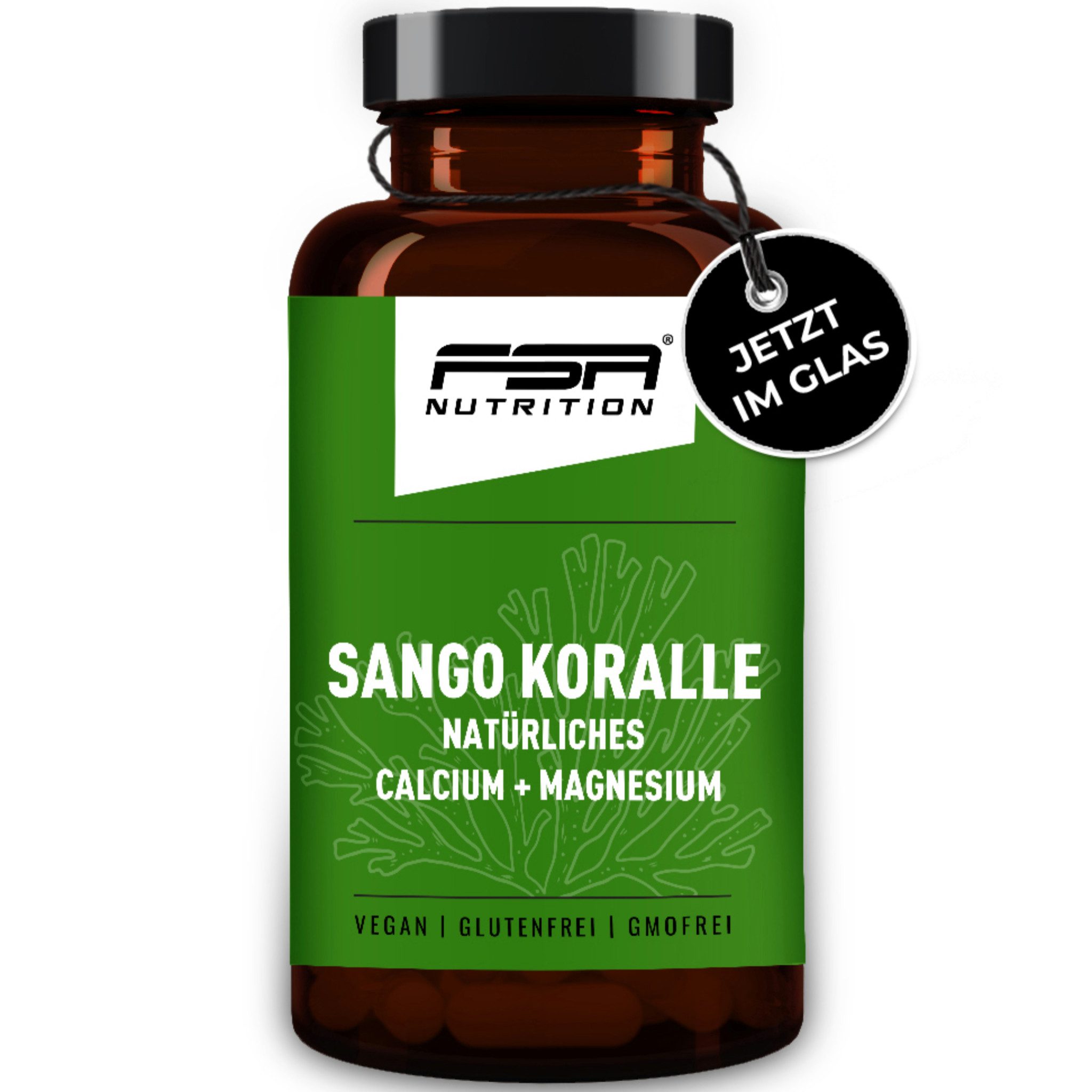 FSA NUTRITION Sango Koralle - Calcium + Magnesium im Glas Kapseln, 60 er 56 g