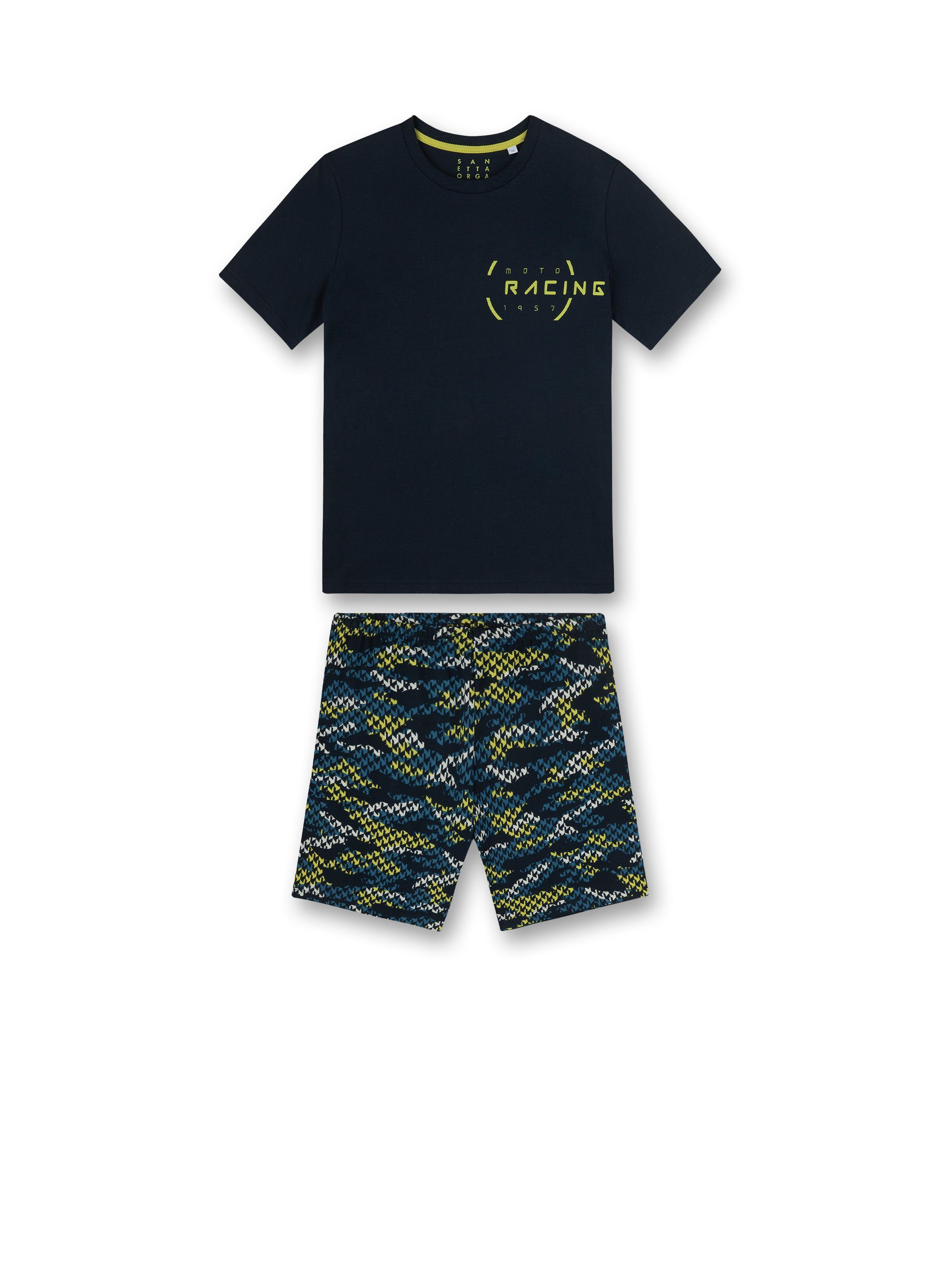 Sanetta Jungen Schlafhose Dunkelblau - Baumwolle Pyjama Hose Für Erholsamen Schlaf