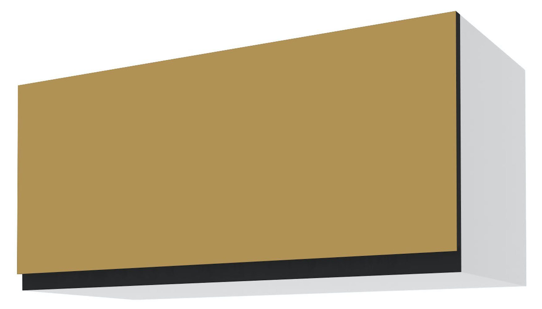 Feldmann-Wohnen Klapphängeschrank Velden 80cm Front-, Korpusfarbe und Ausführung wählbar grifflos Hochklappe gold super matt