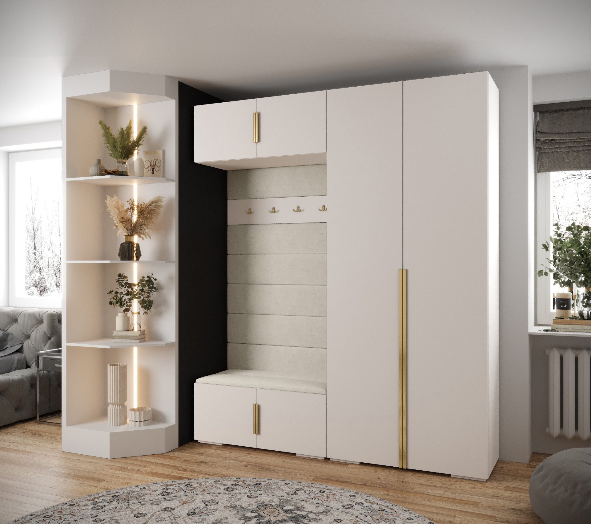 ABIKS MÖBEL Kompaktgarderobe INOVA 1 SATZ 18 Möbelset, Garderobe mit Kleide günstig online kaufen