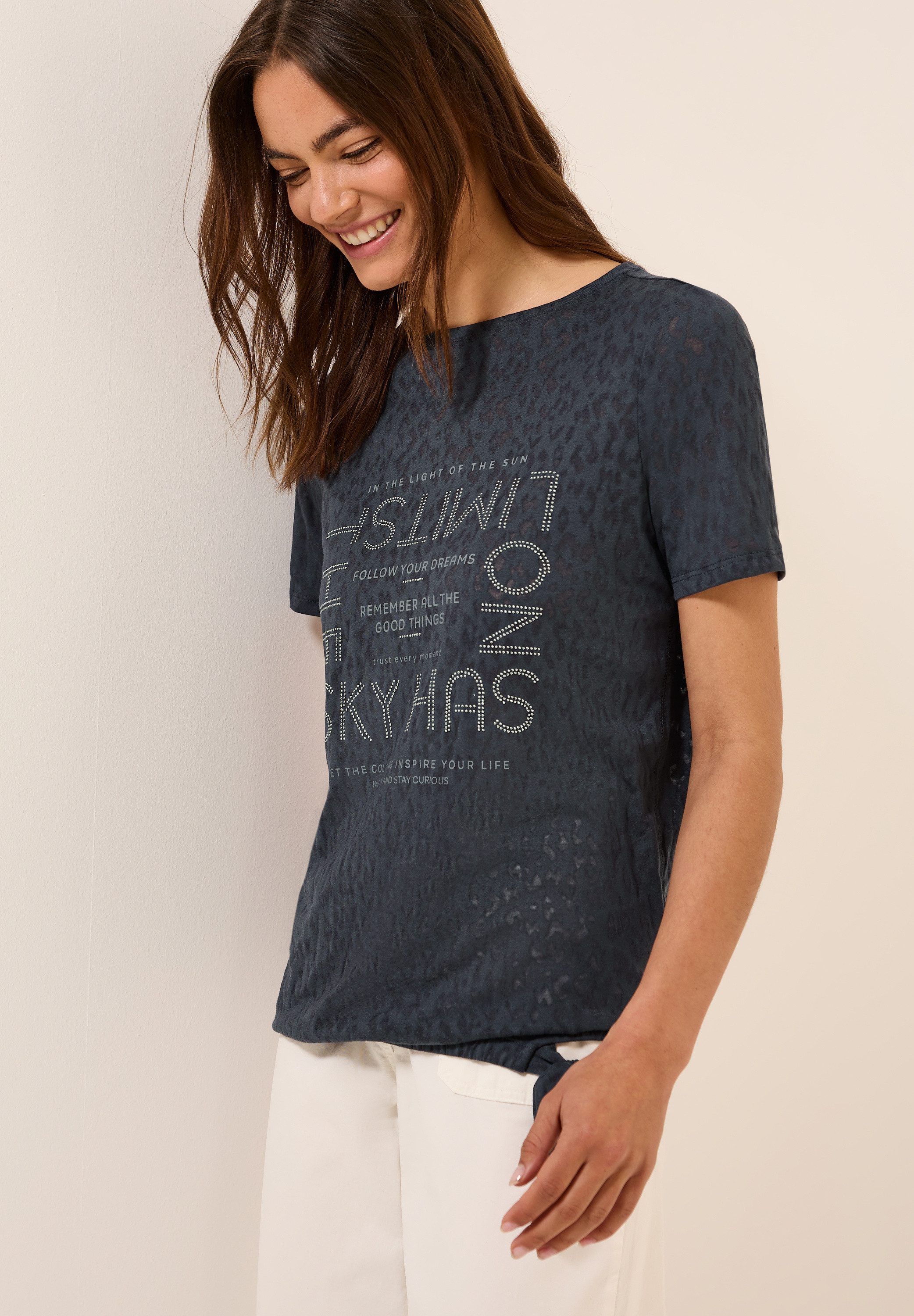 CECIL T-Shirt mit Schmucksteinen günstig online kaufen